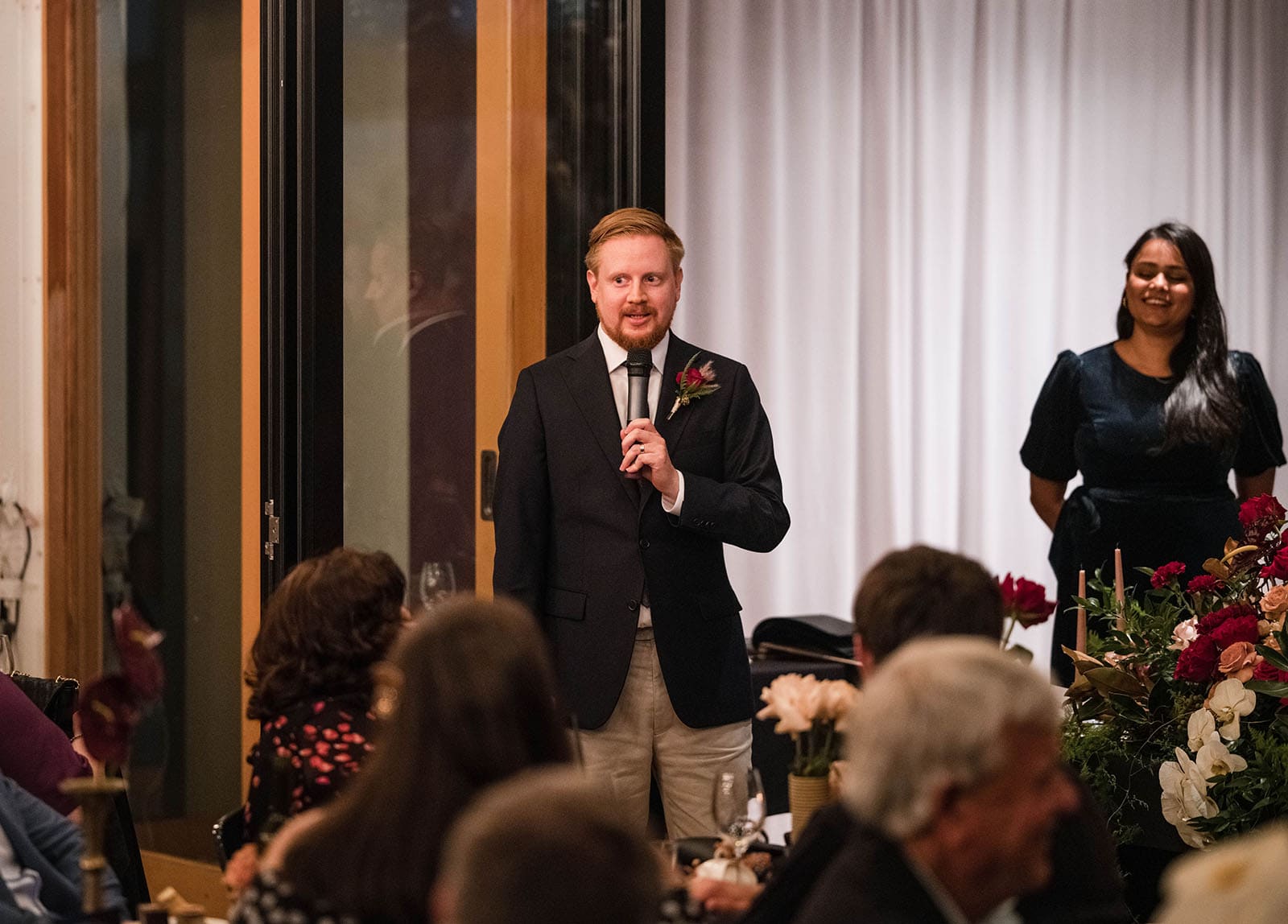 ekhidna winery wedding - chami & bryce 63 Groom giving speech