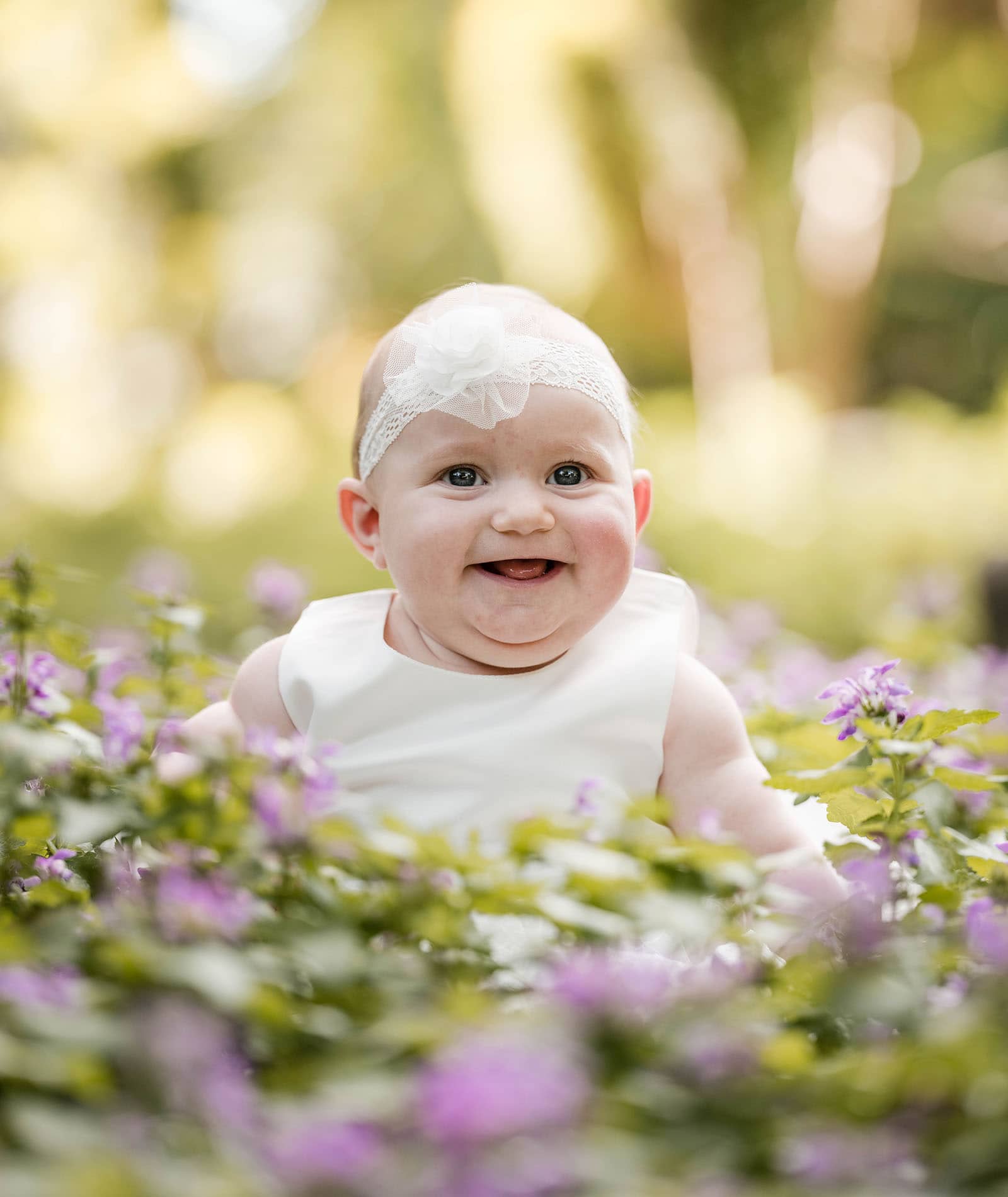 marriages registration office wedding - dayna & alex 24 Happy Baby in purple flowers