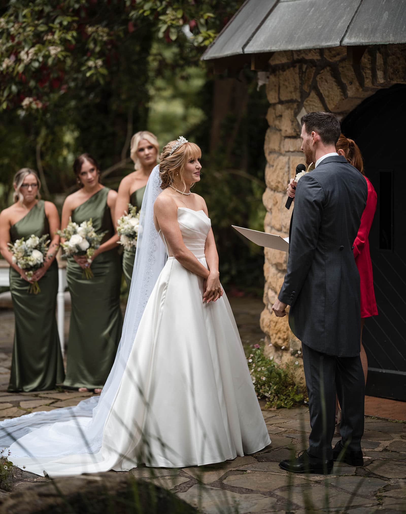 the manor basket range wedding - cassie & danny 34 Bride standing looking at groom
