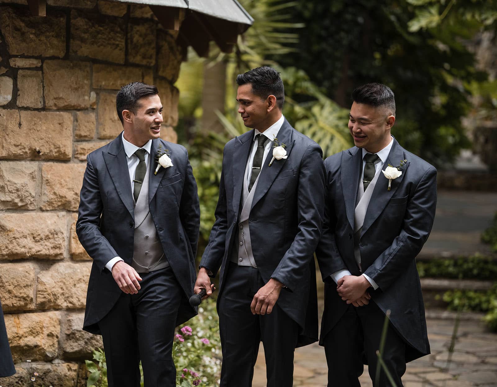 the manor basket range wedding - cassie & danny 36 Groomsmen during wedding ceremony