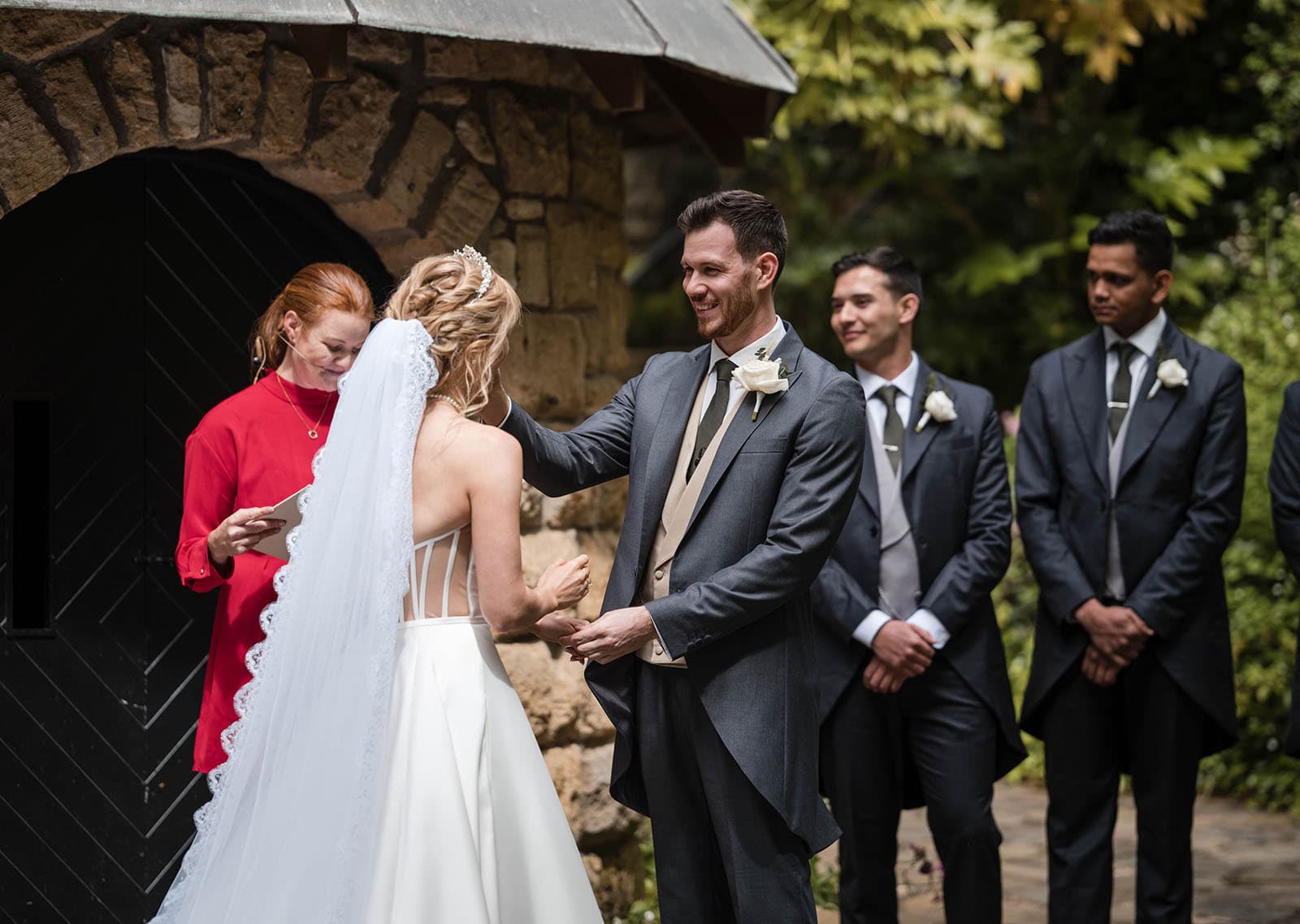 the manor basket range wedding - cassie & danny 31 Smiling groom with bride