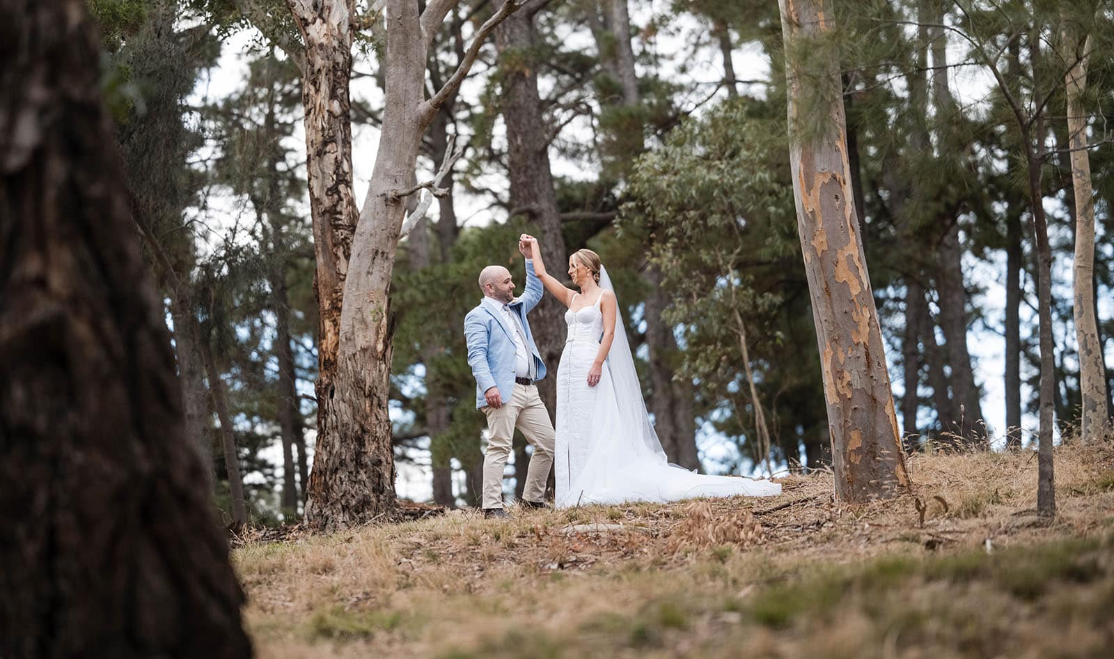 house on haines wedding - danieka & jack 60 Bridal couple dancing in forest