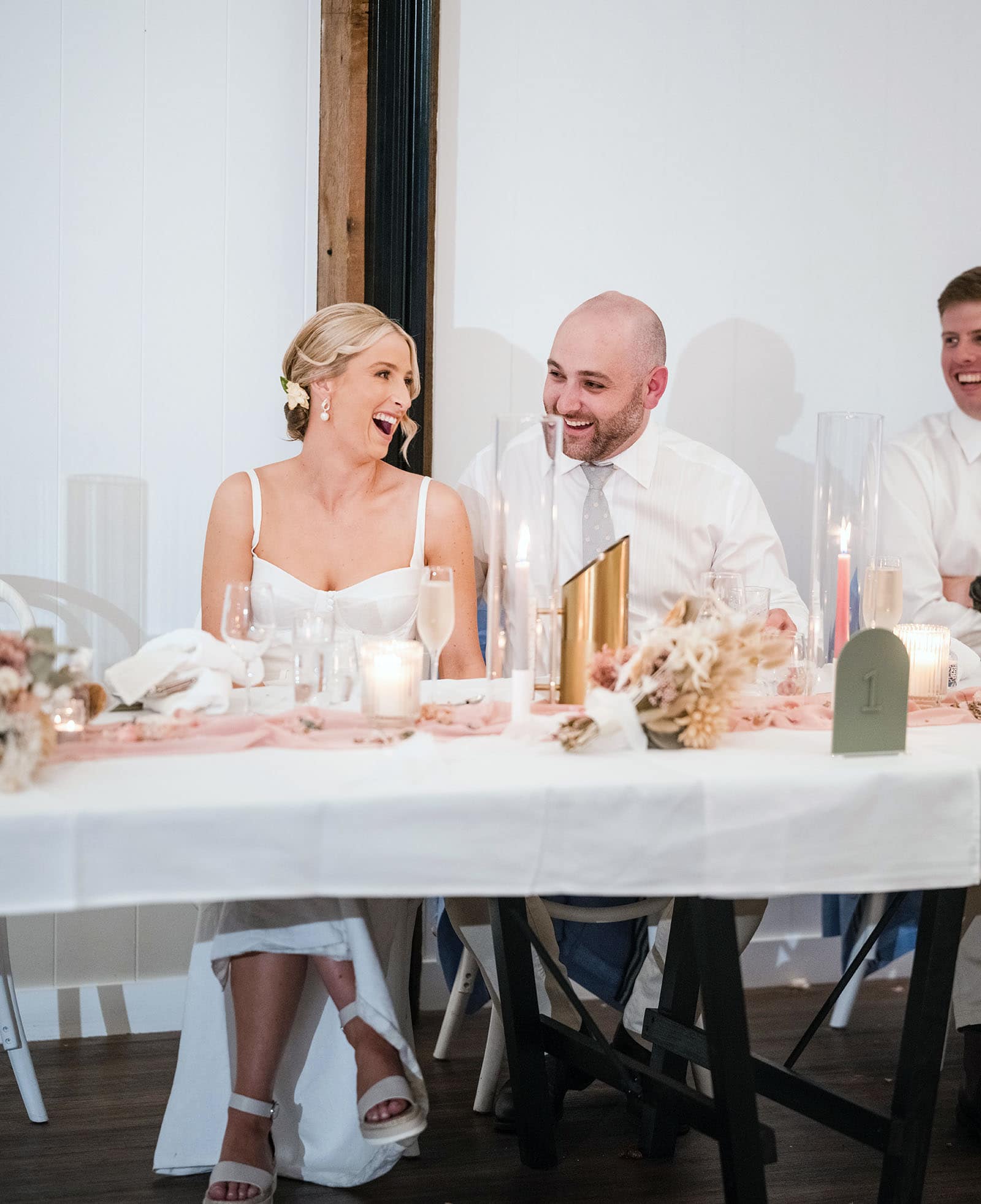 house on haines wedding - danieka & jack 69 Bride and groom reacting to speech