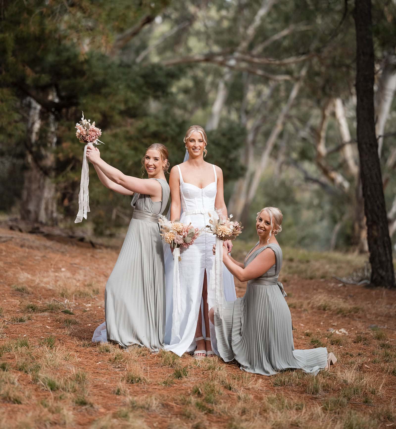house on haines wedding - danieka & jack 50 Charlies angels bridal pose