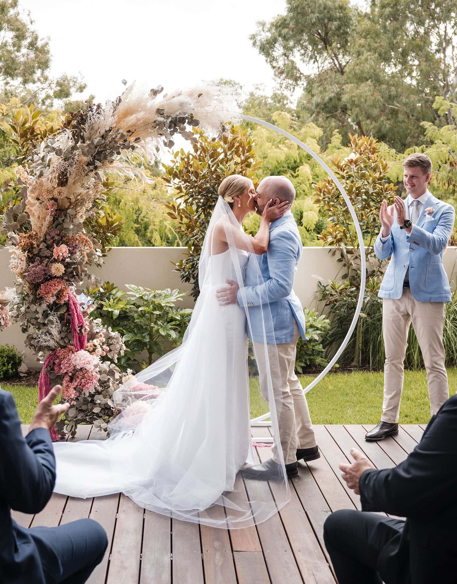 house on haines wedding - danieka & jack 45 First kiss at House on haines wedding