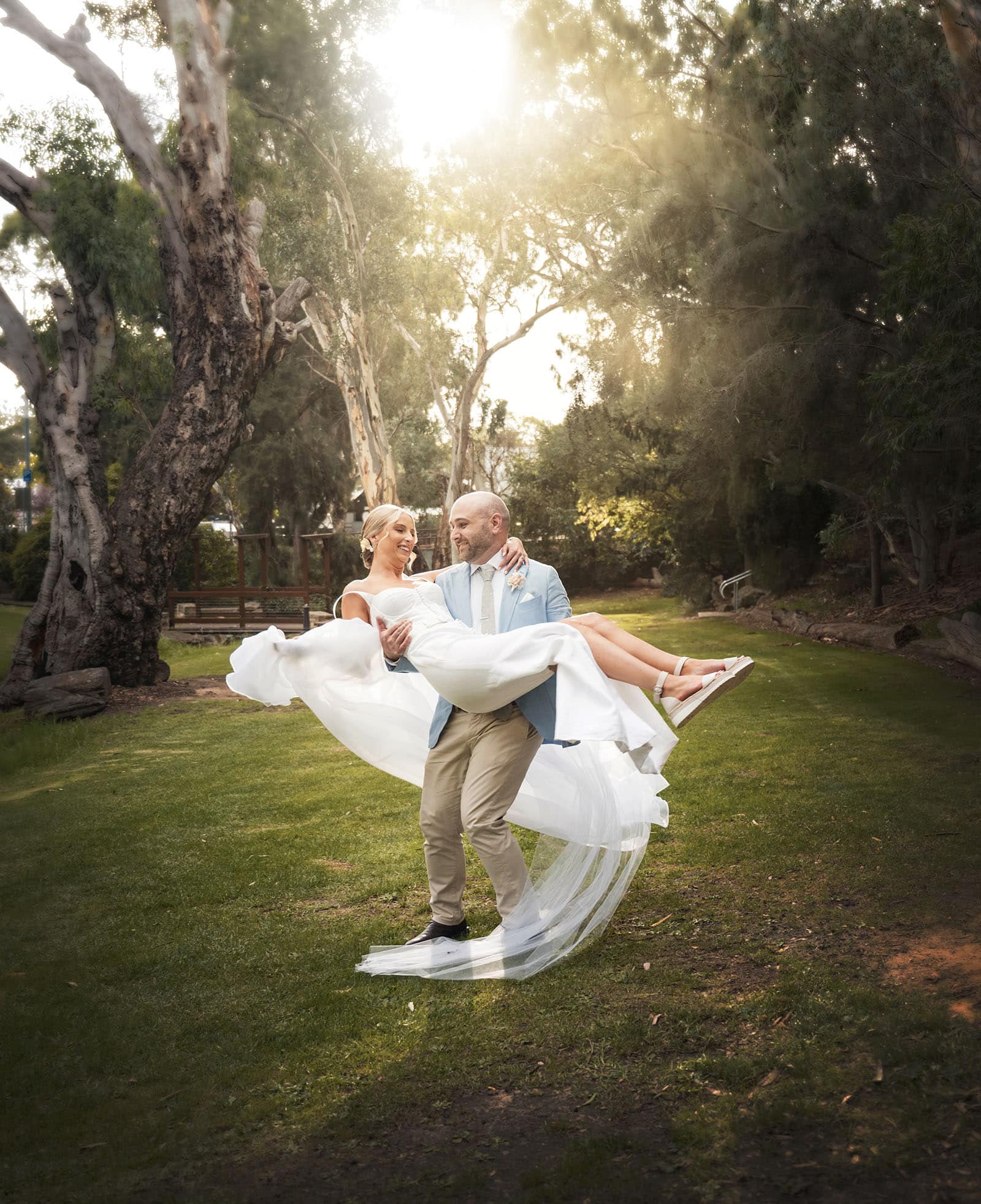 house on haines wedding - danieka & jack 59 Groom lifting bride in park