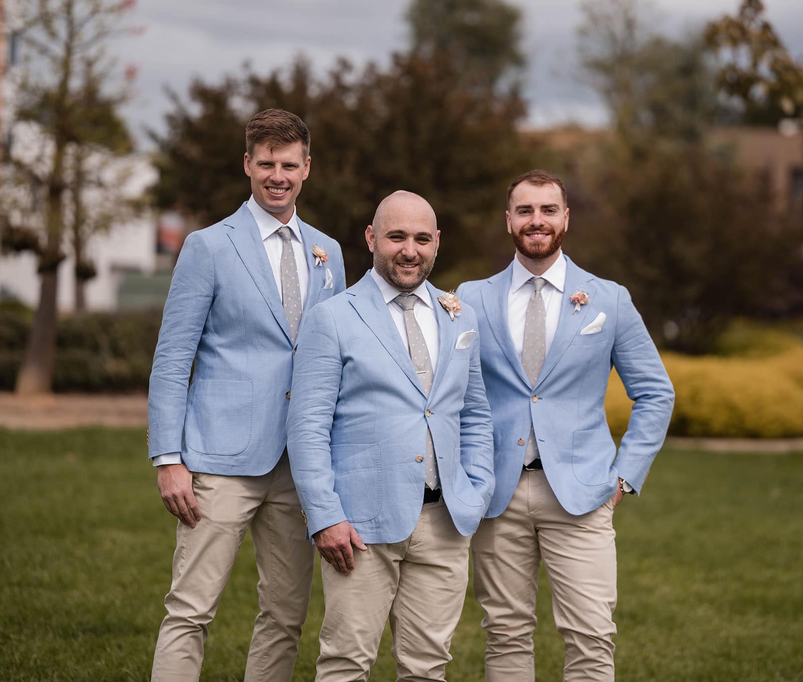 house on haines wedding - danieka & jack 25 Groom with groomsmen in park