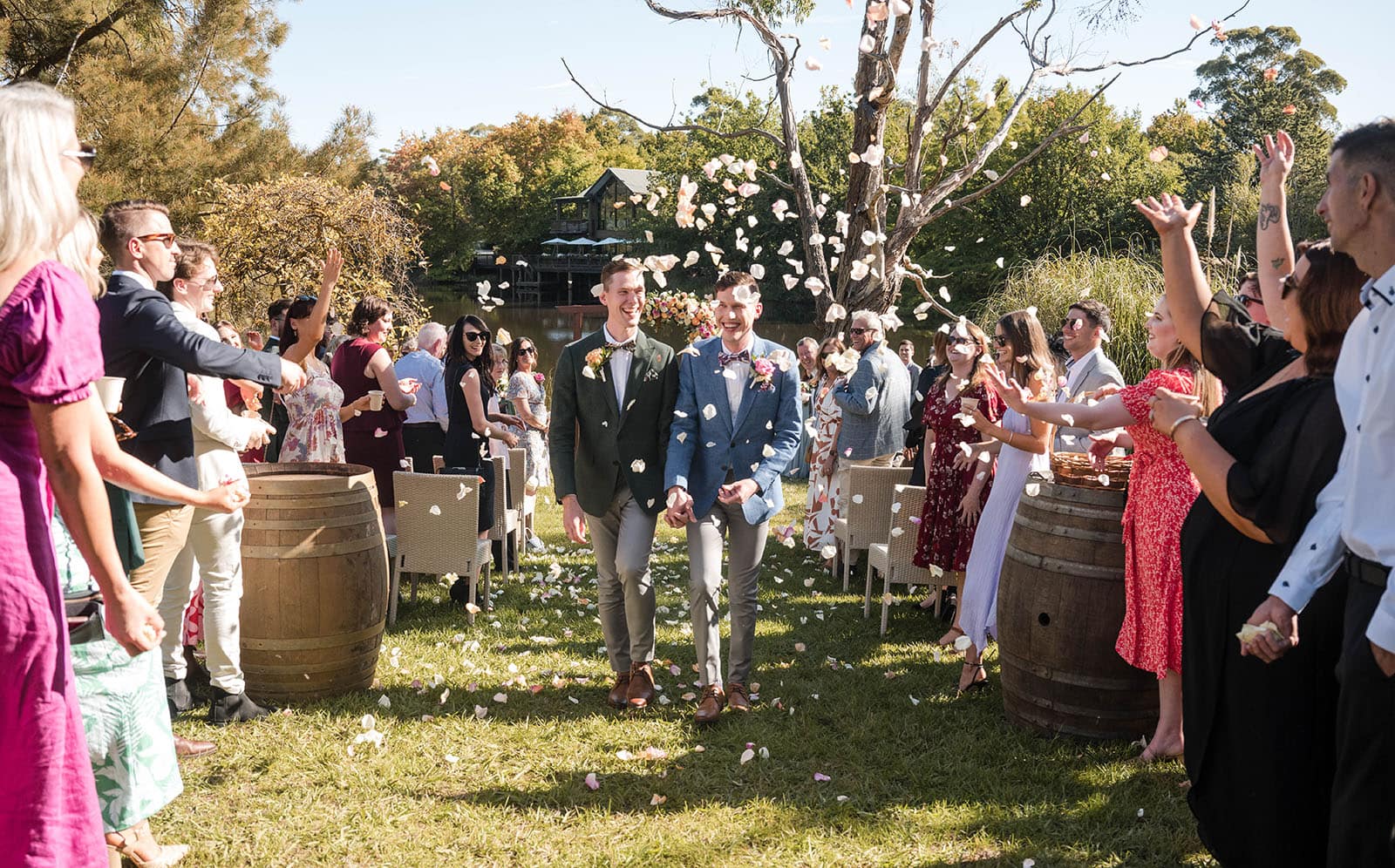 k1 winery wedding - mitch & nick 117 Grooms exit at K1 Winery wedding