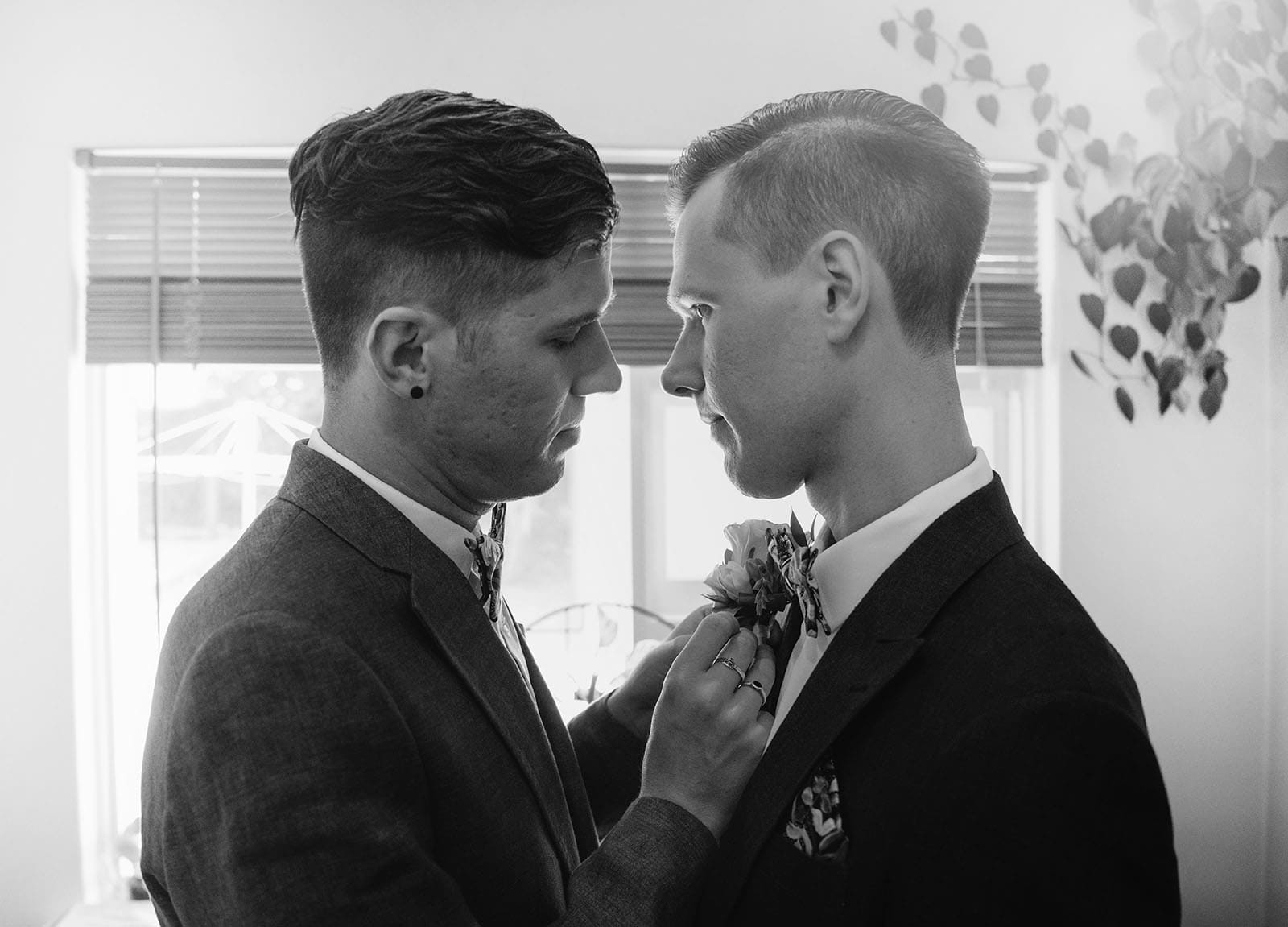 k1 winery wedding - mitch & nick 90 Grooms getting close
