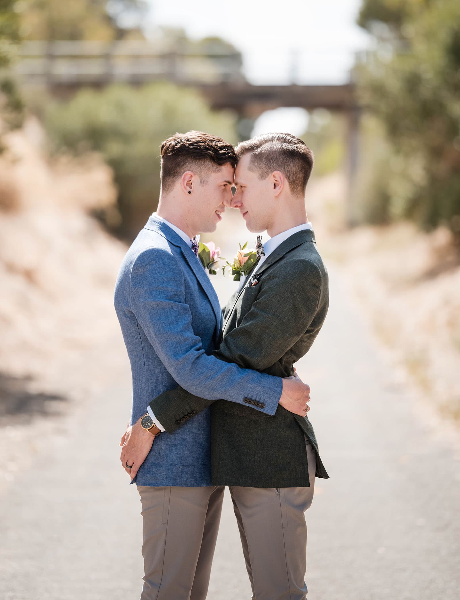 k1 winery wedding - mitch & nick 95 Grooms head butt