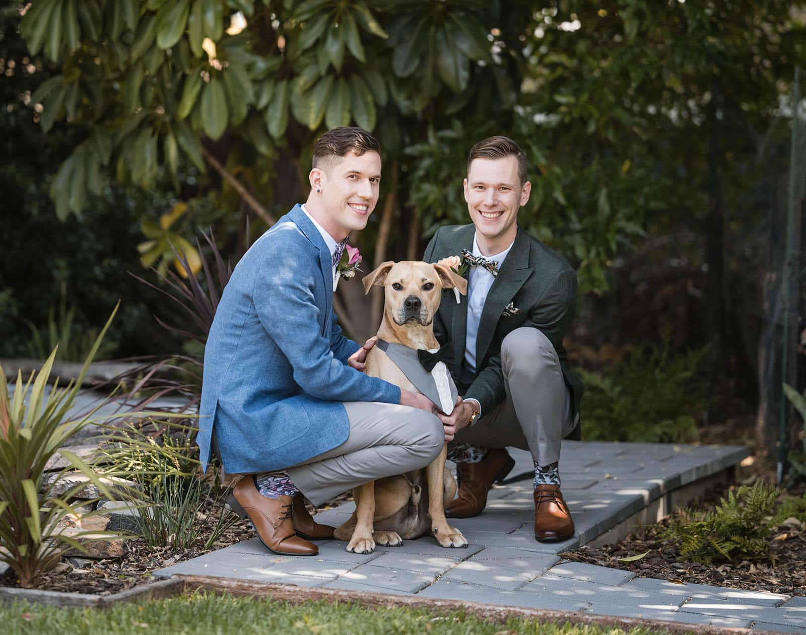 k1 winery wedding - mitch & nick 91 Grooms with best doggo