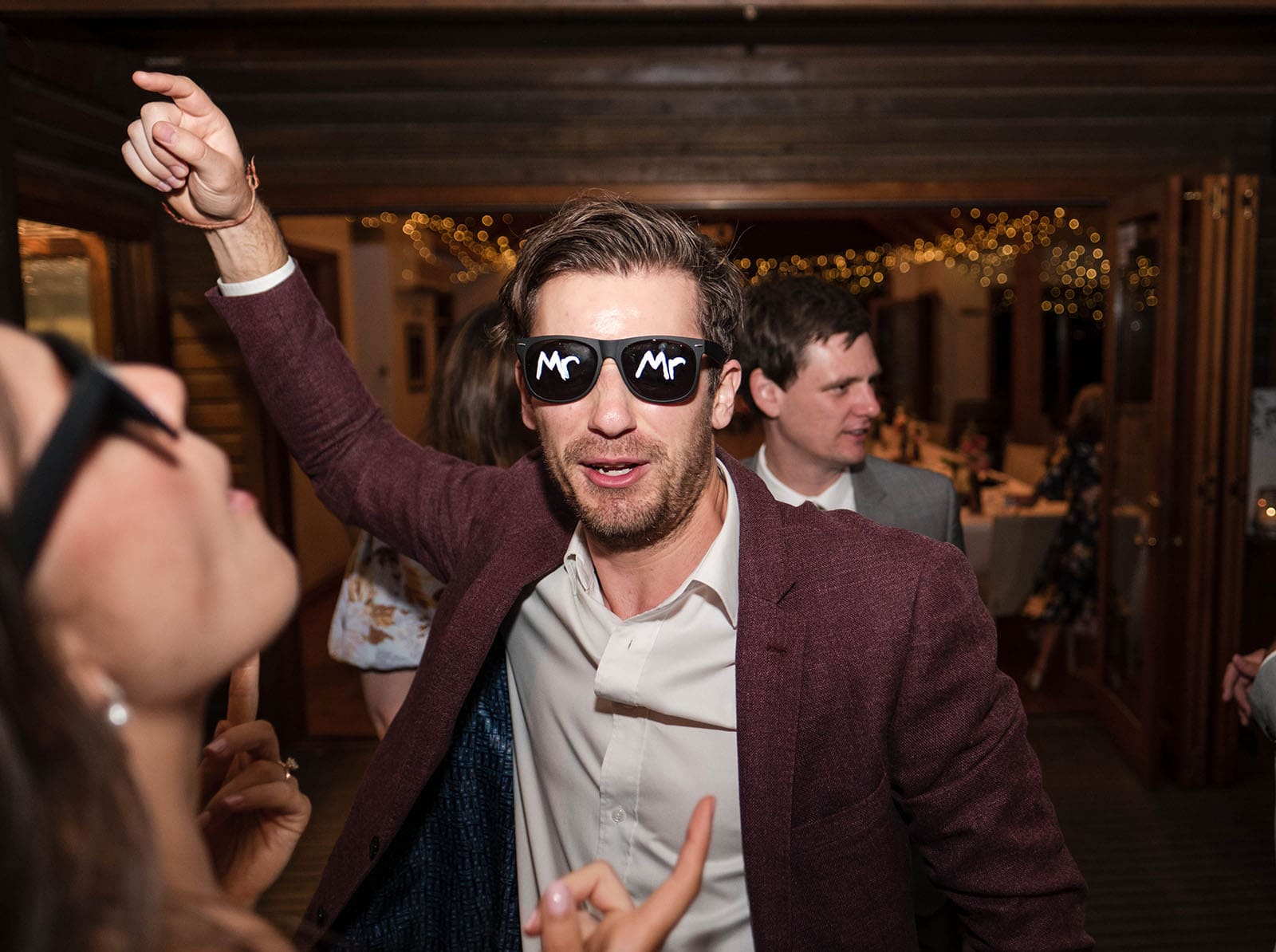 k1 winery wedding - mitch & nick 158 Guest with MrMr glasses