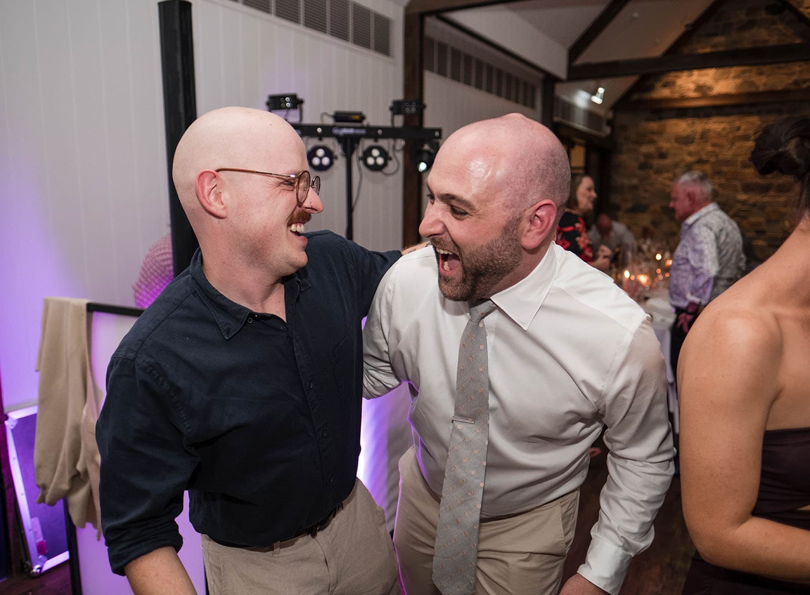 house on haines wedding - danieka & jack 76 Laughing groom with guest