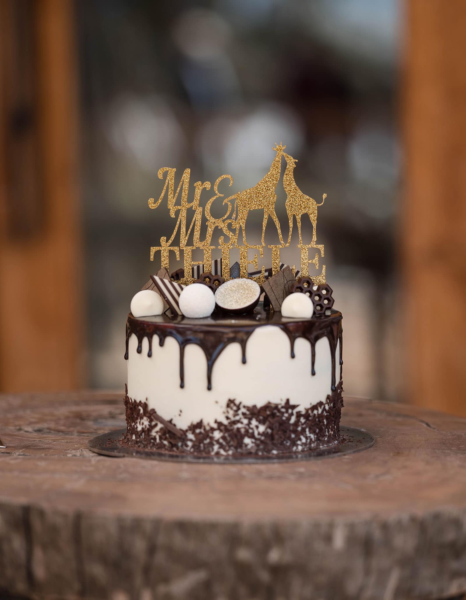 riverland wine centre wedding - lisa & mitch 186 Small chocolate wedding cake