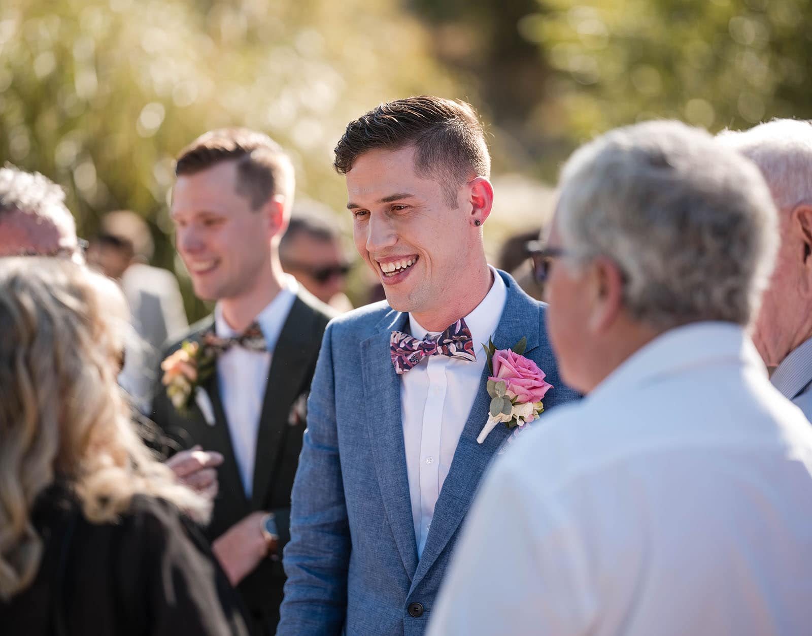 k1 winery wedding - mitch & nick 118 Smiling groom after ceremony