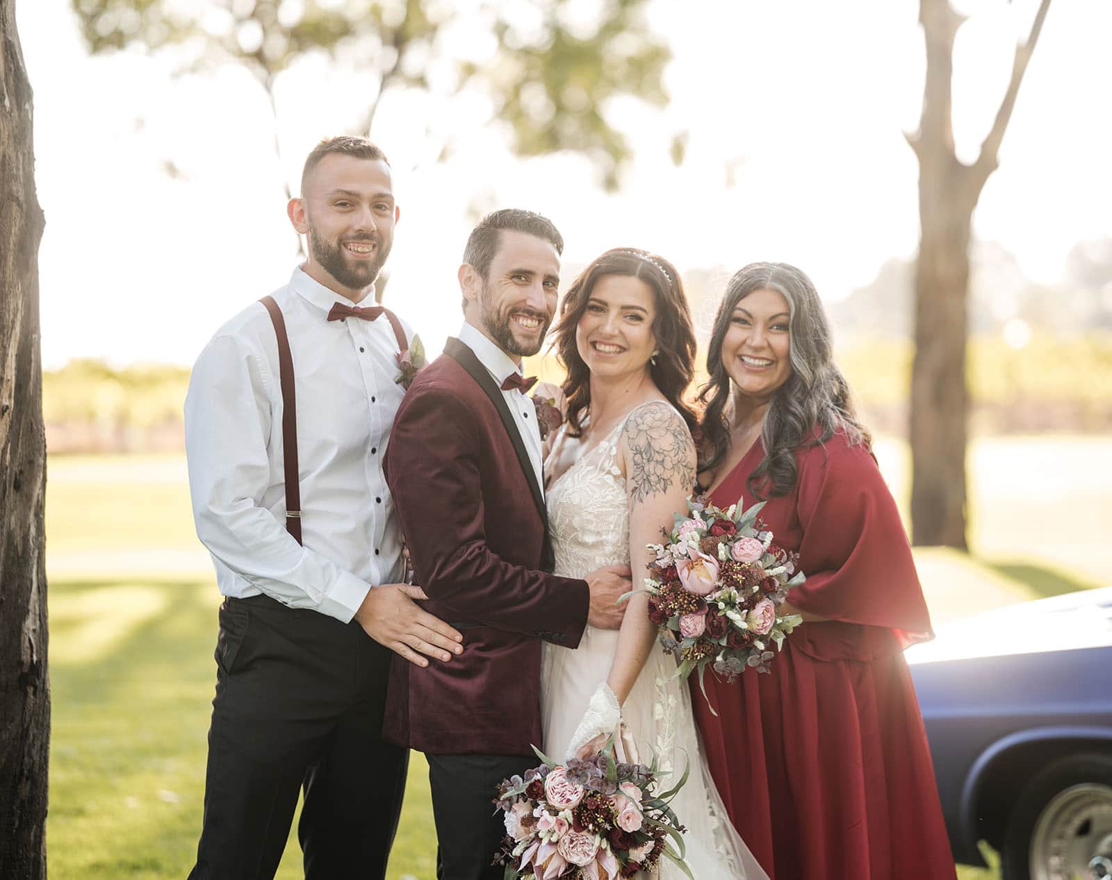 sneakys wedding - ash & michael 89 Bridal party hugs