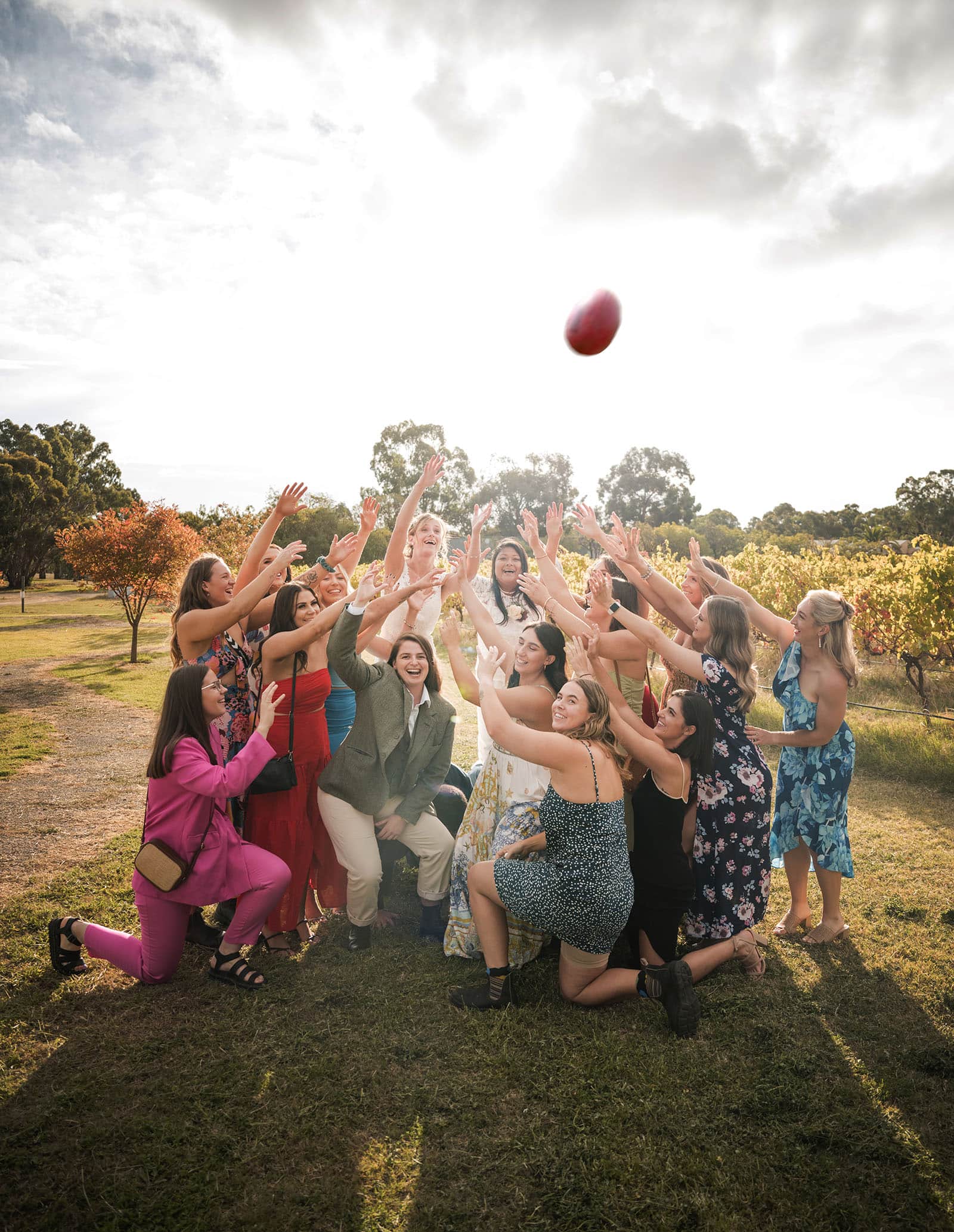 vine shed wedding - kat & katie 232 bridal party marks up game