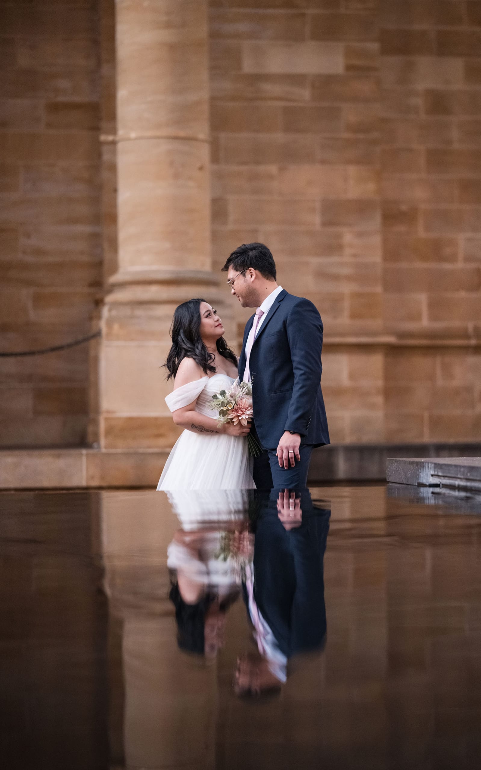 chesser st registration office wedding - khate & angelo 97 Bride and groom reflections