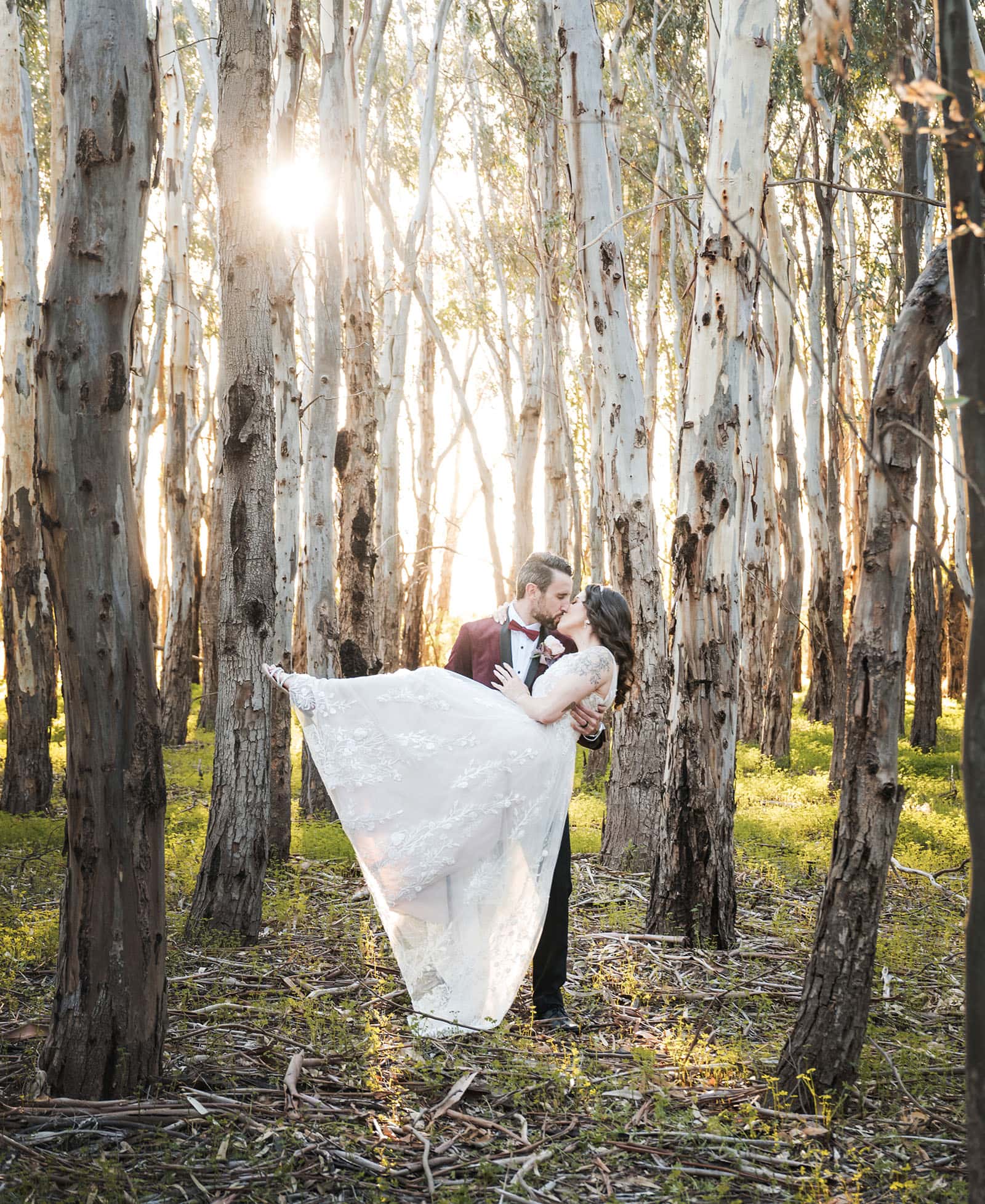 sneakys wedding - ash & michael 98 Bride being dipped in the young gums