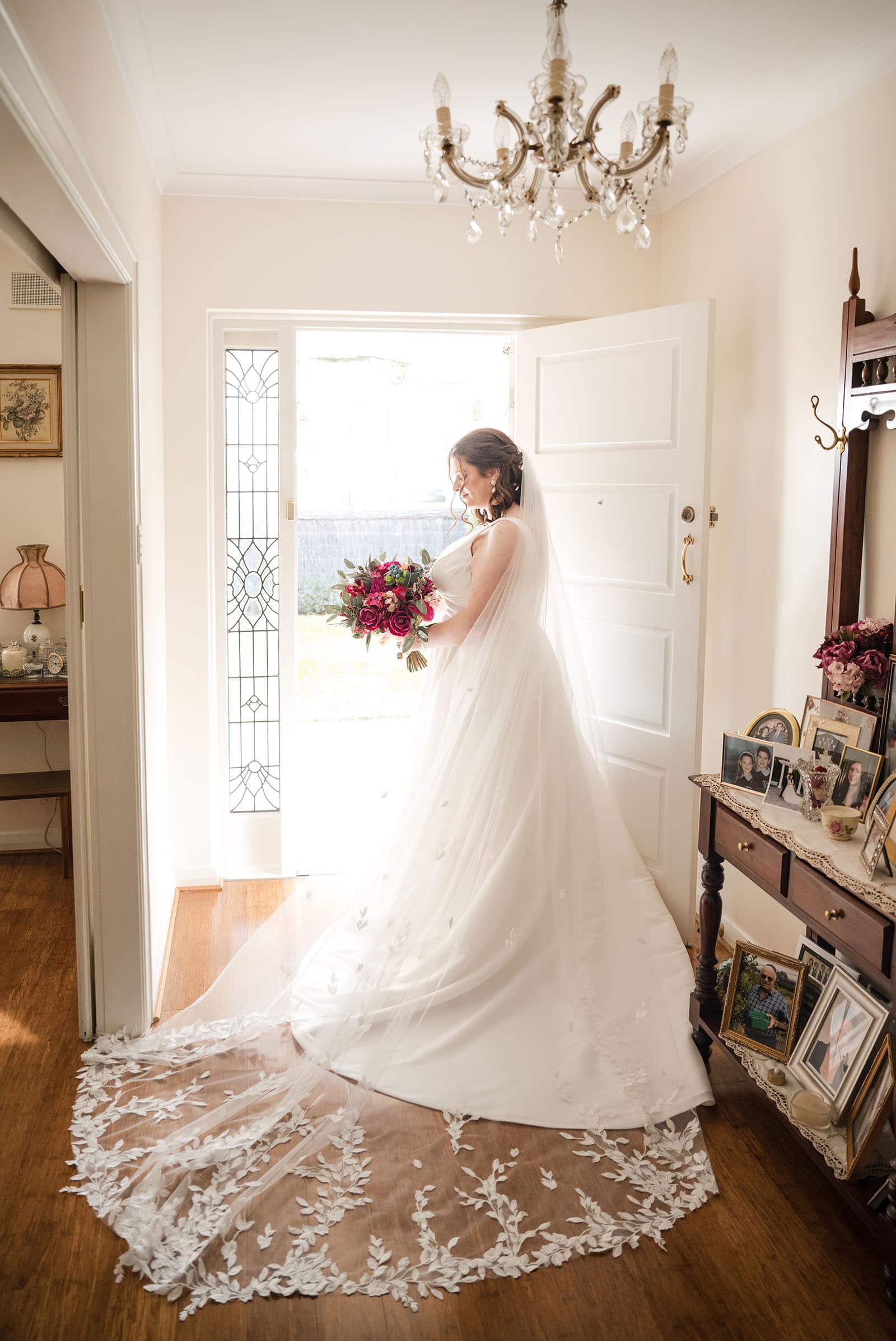 ten22 wedding - julia & daniel 150 Bride standing in hallway
