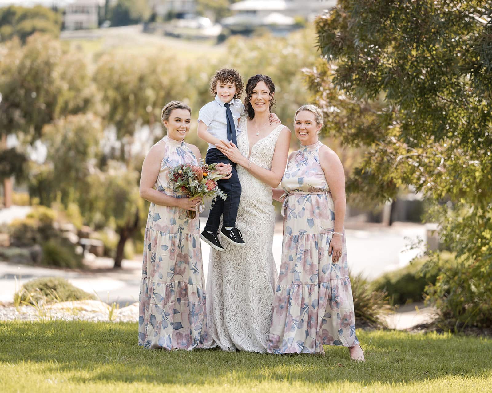 white hill estate wedding - catherine & sean 288 Bride with bridal party and son