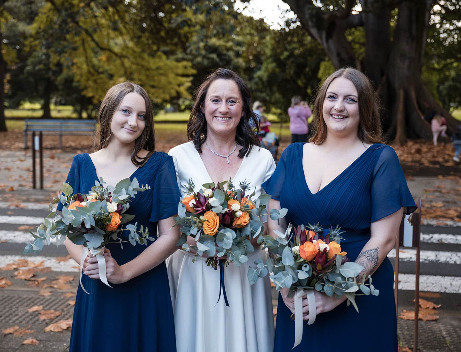 northern palm garden wedding - nicole & daryl 109 Bride with her bridal party daughters