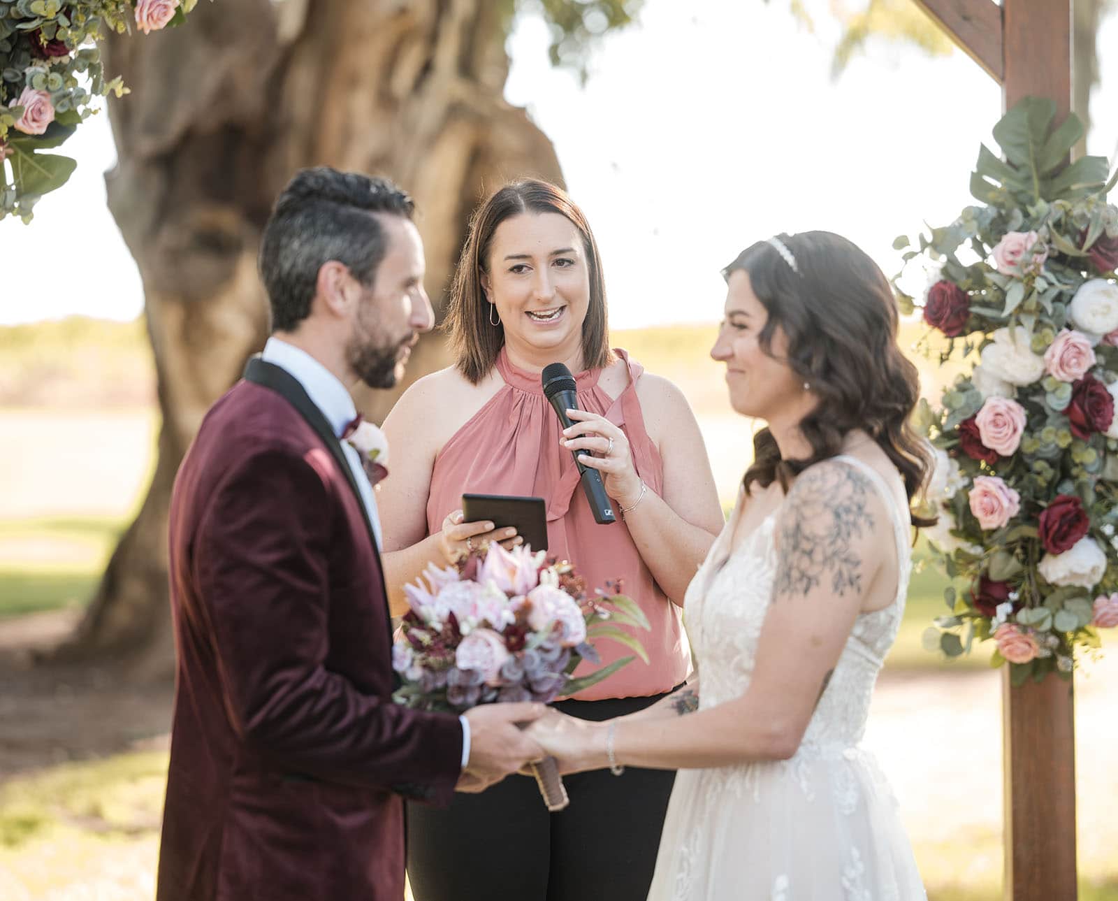 sneakys wedding - ash & michael 76 Celebrant talking during ceremony