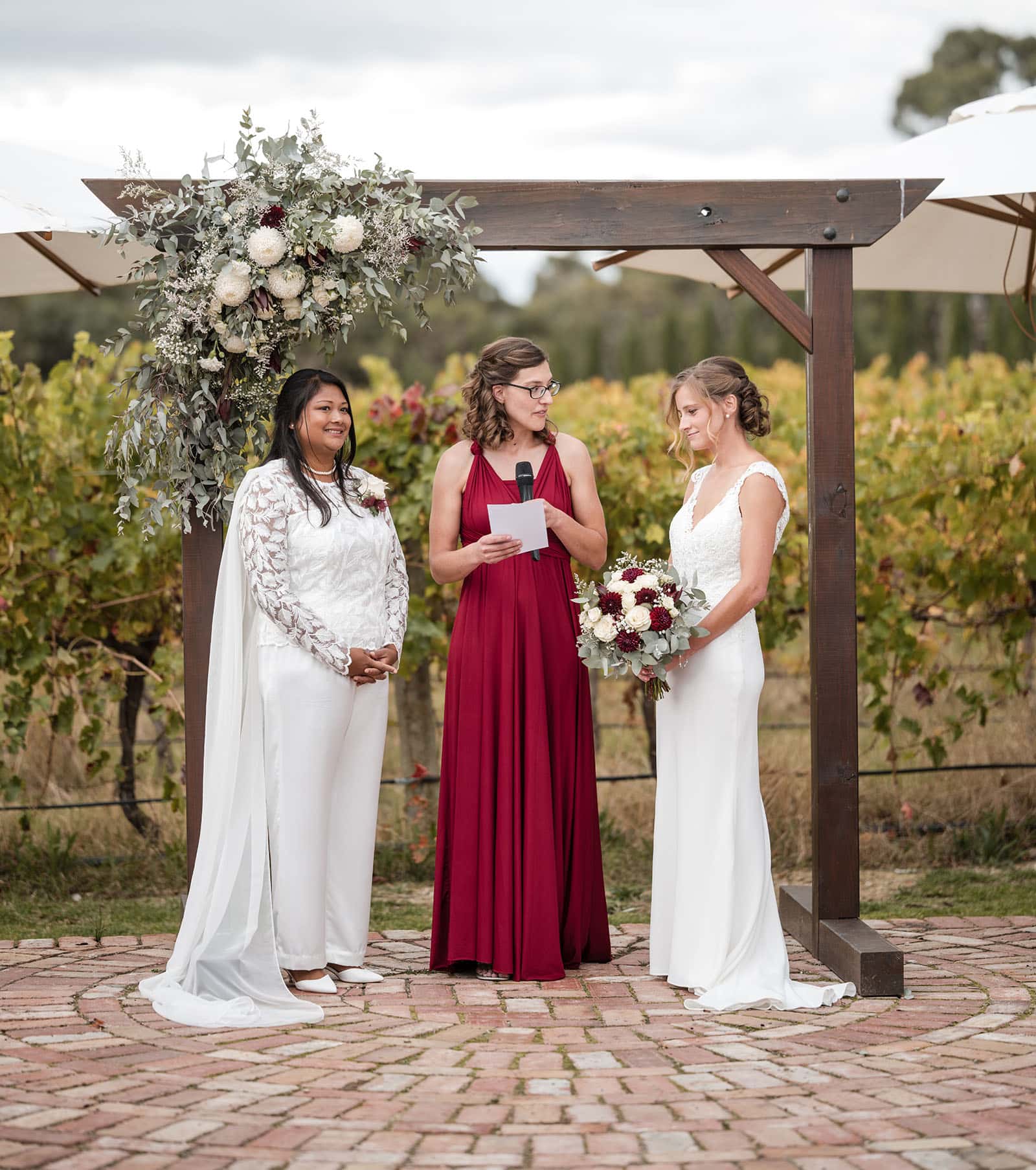 vine shed wedding - kat & katie 220 Ceremony reading