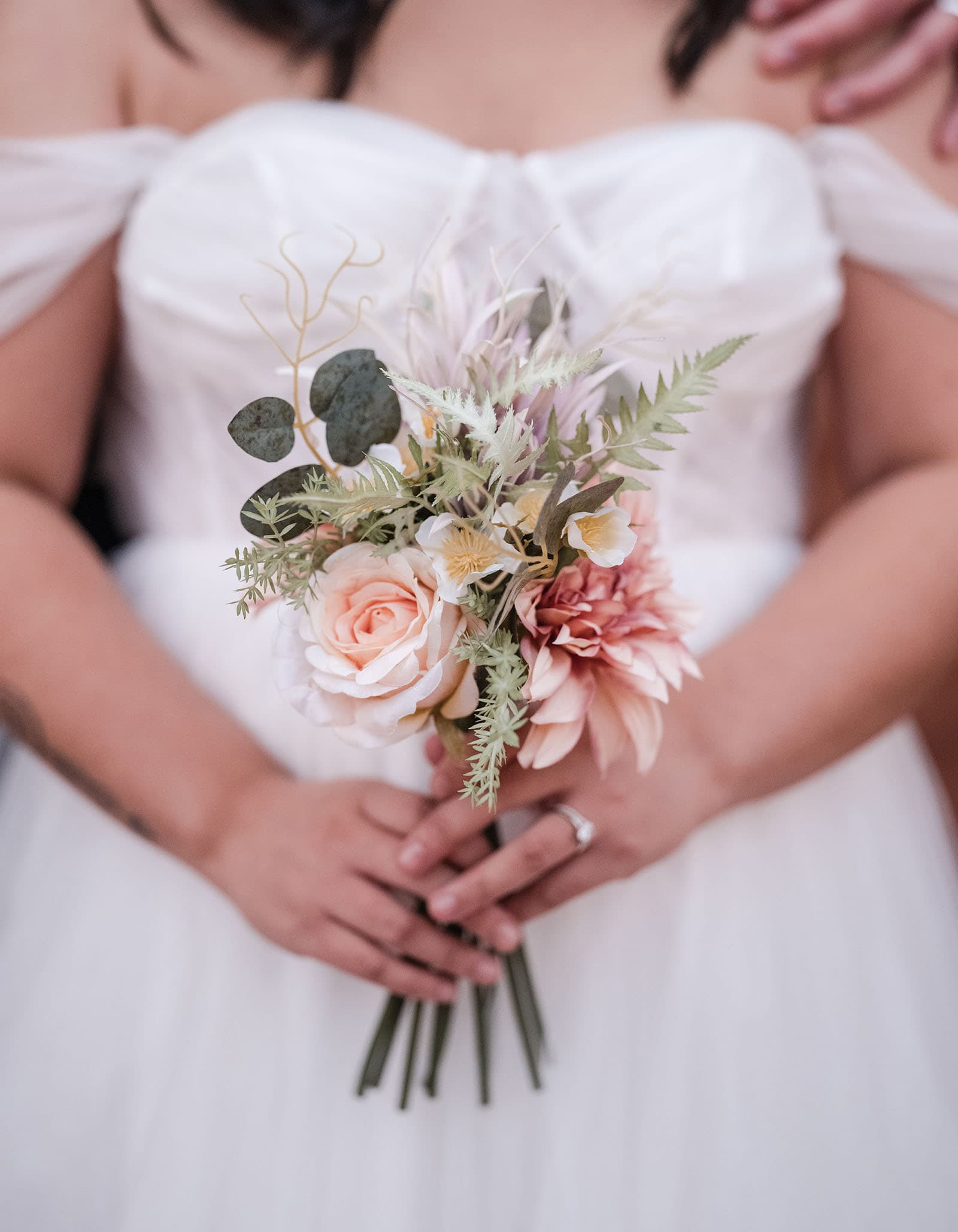 chesser st registration office wedding - khate & angelo 95 Closeup of bouquet