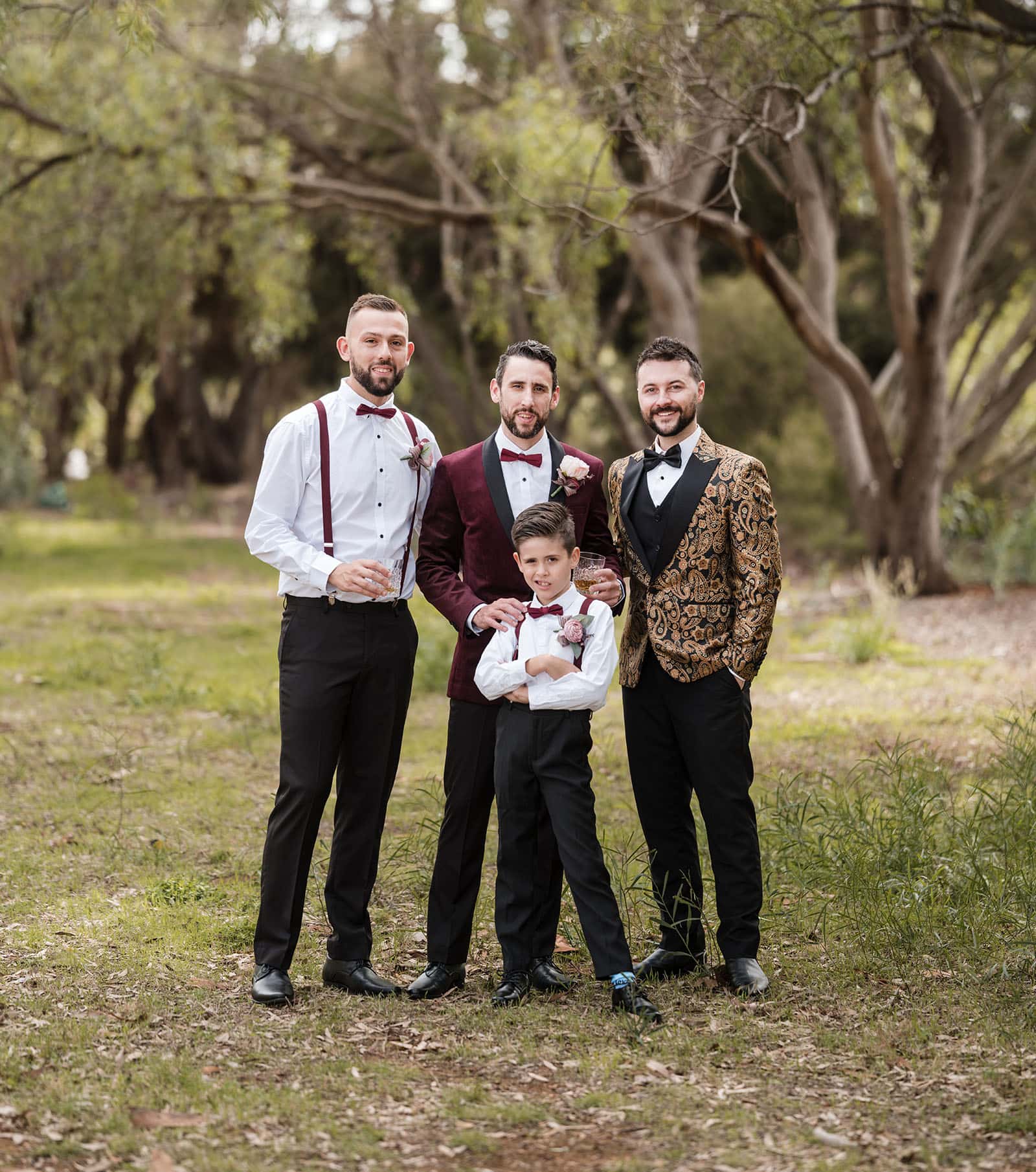 sneakys wedding - ash & michael 56 Groomsmen group photo