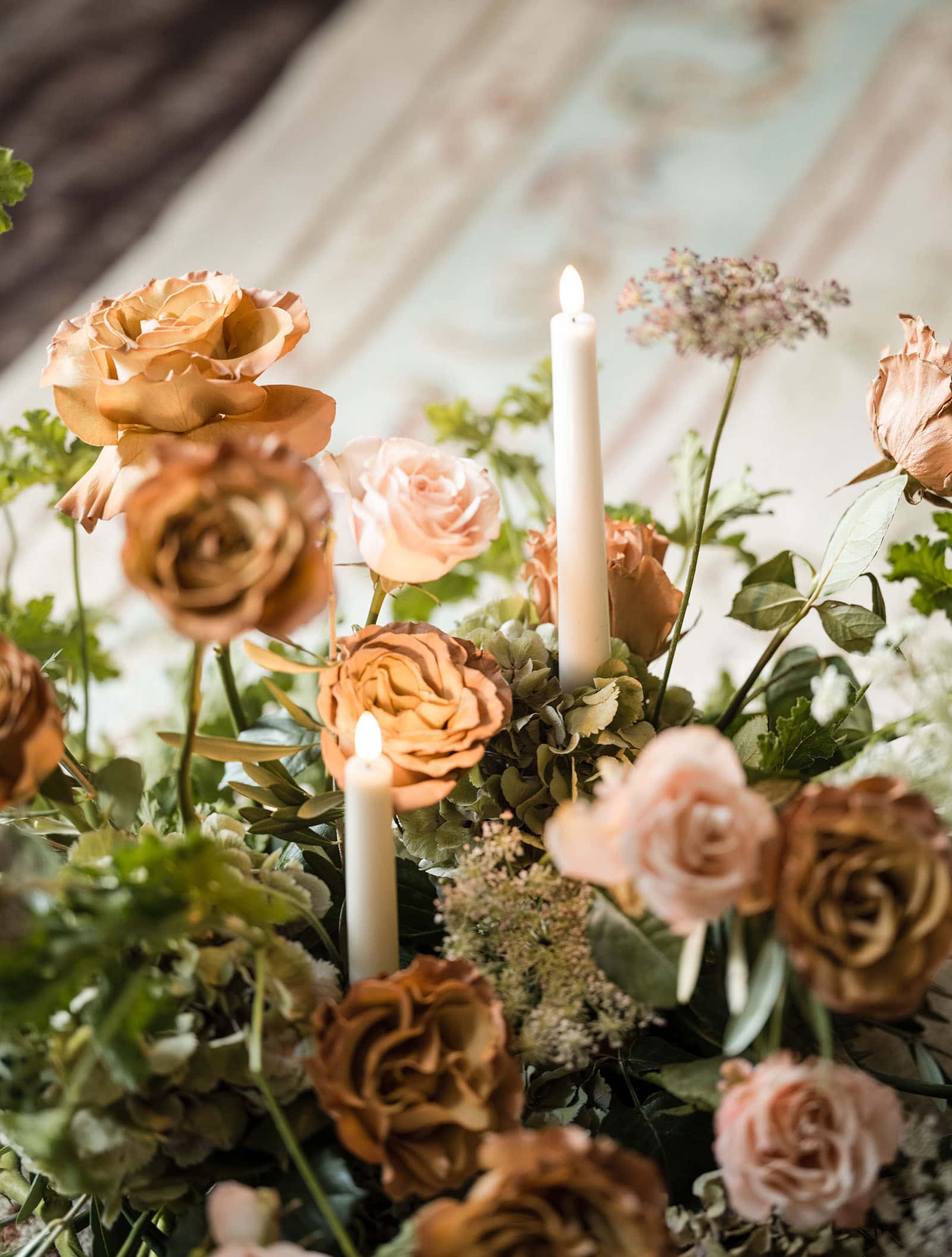 canada's lake louise wedding photoshoot - melodie & brandon 2 Wedding candle and flowers