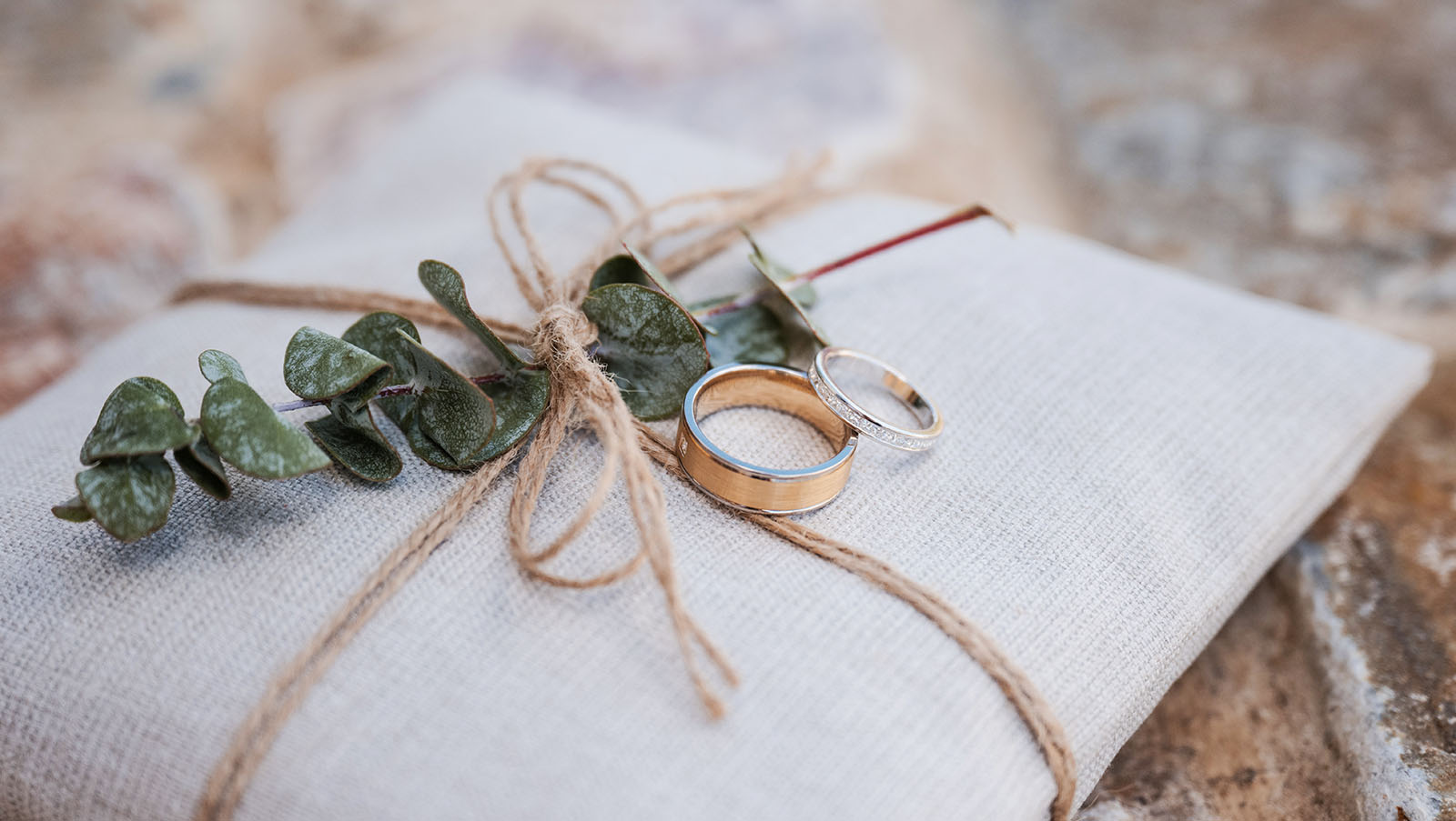 white hill estate wedding - catherine & sean 277 Wedding rings on white pillow