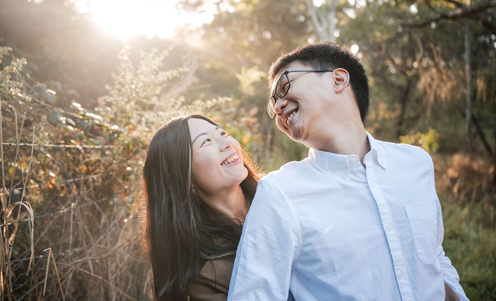 belair train station engagement shoot - melody & chris 108 playful couple