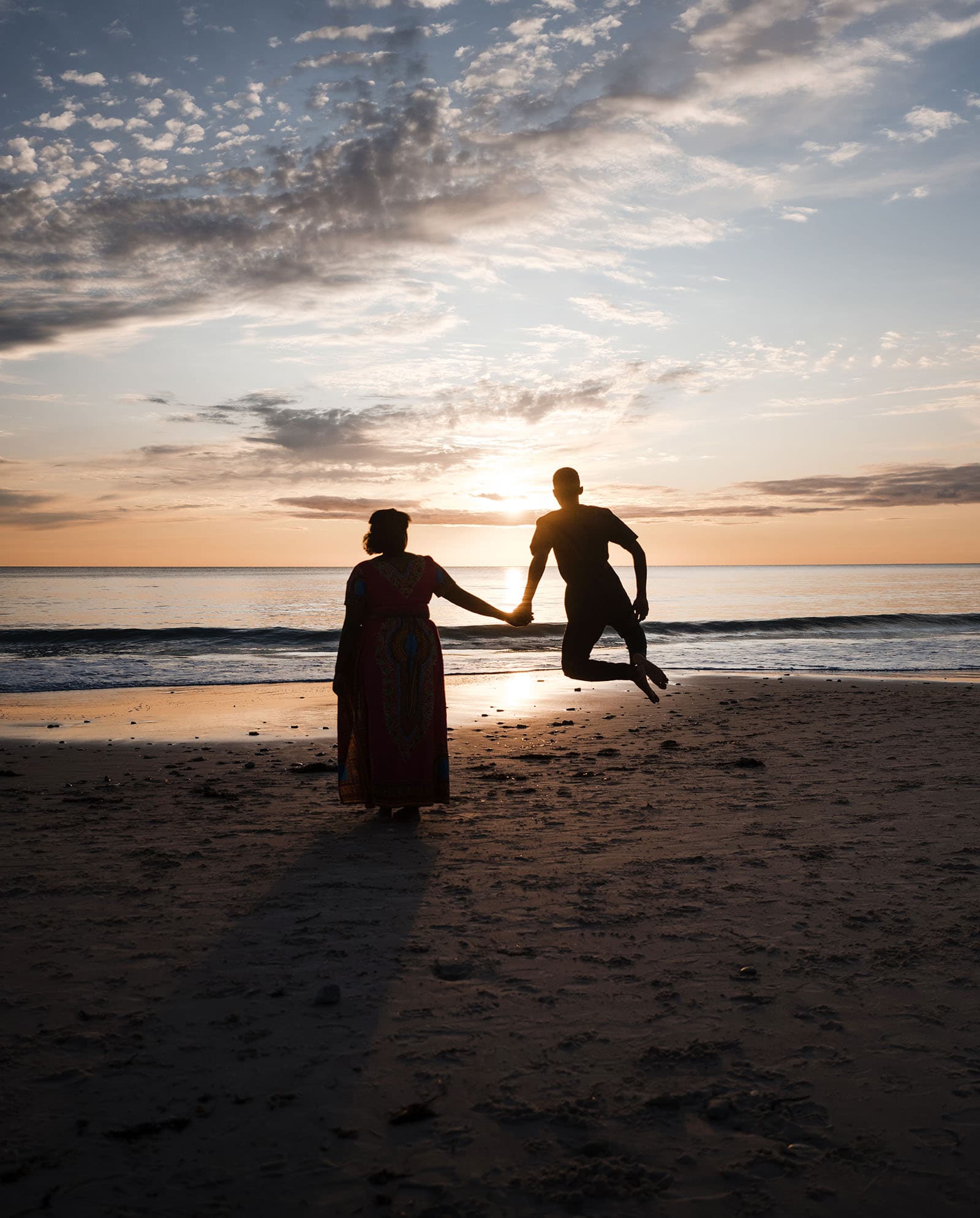 pt willunga renewal of vows - lauryn & calvin 275 Happy man clicking heels at sunset