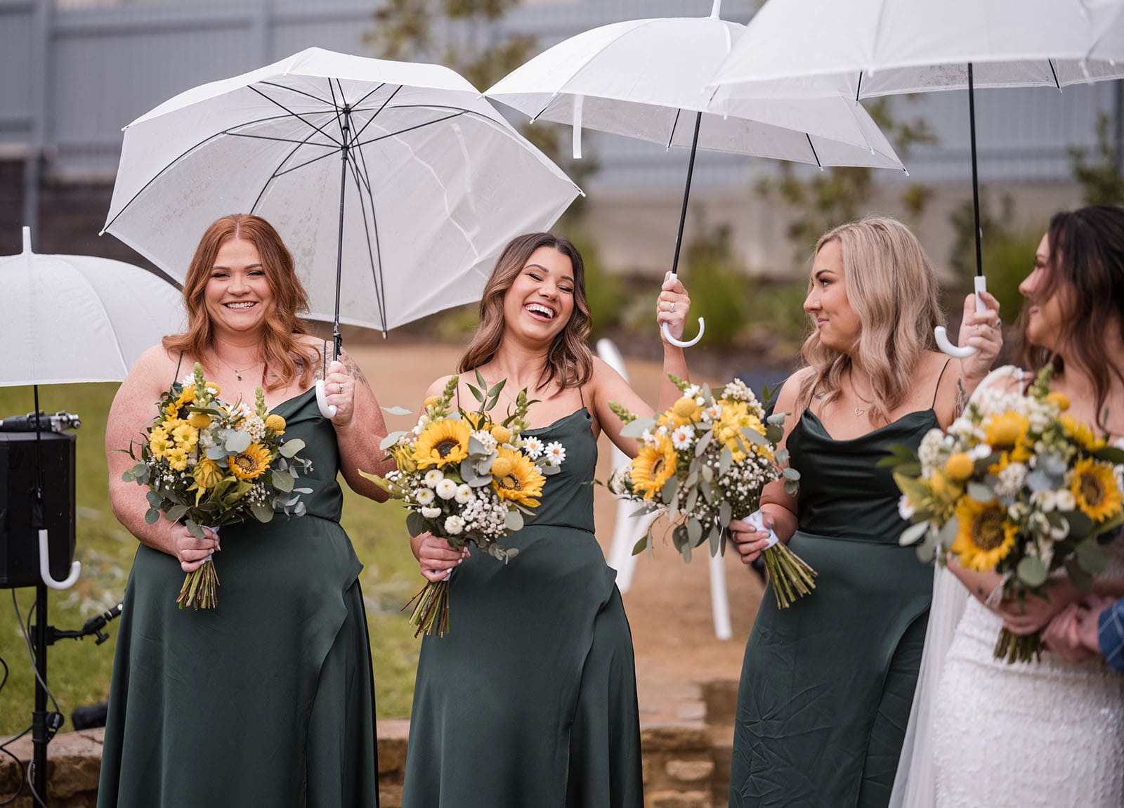 the house on haines wedding - emily & andrew 206 Laughing bridesmaids