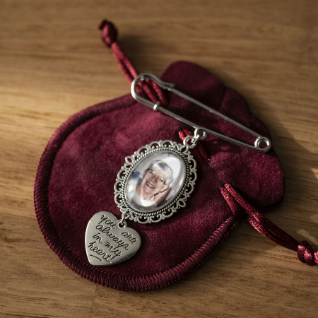 Silver Wedding Bouquet Photo Memory Charm
