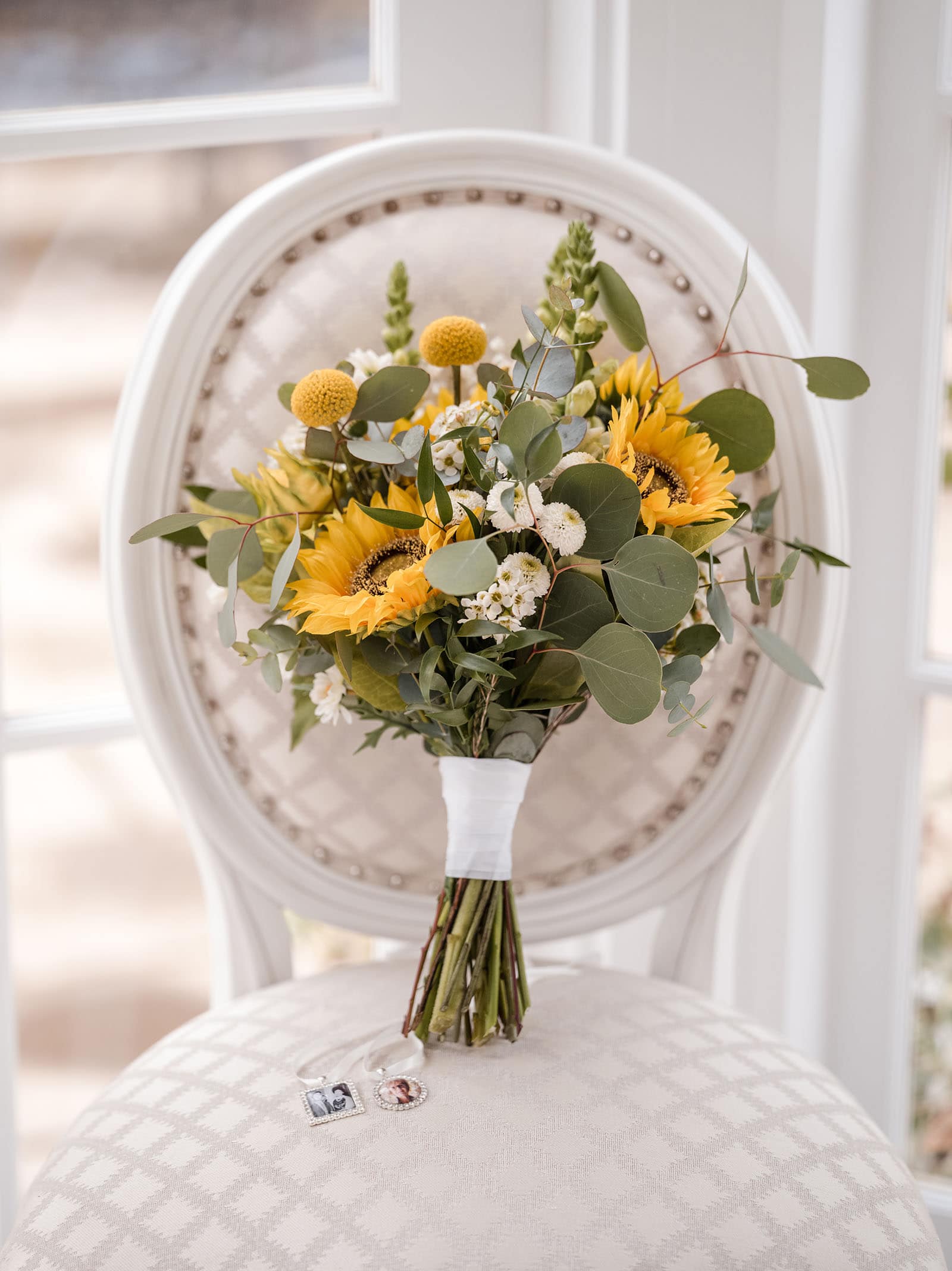the house on haines wedding - emily & andrew 185 Yellow bridal bouquet