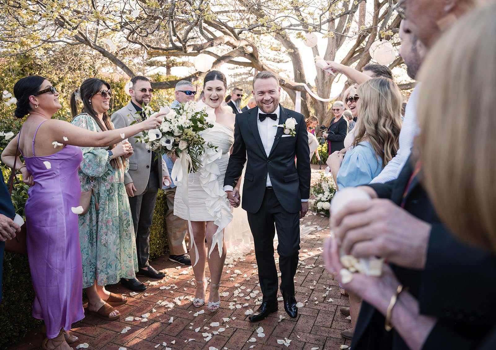 glenelg's partridge house wedding - emma & steven 148 Bride and groom exit from wedding ceremony