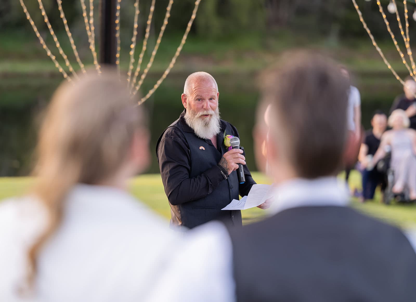 tiny house on the prairie wedding - kat & stacey 113 Father speech through heads of brides