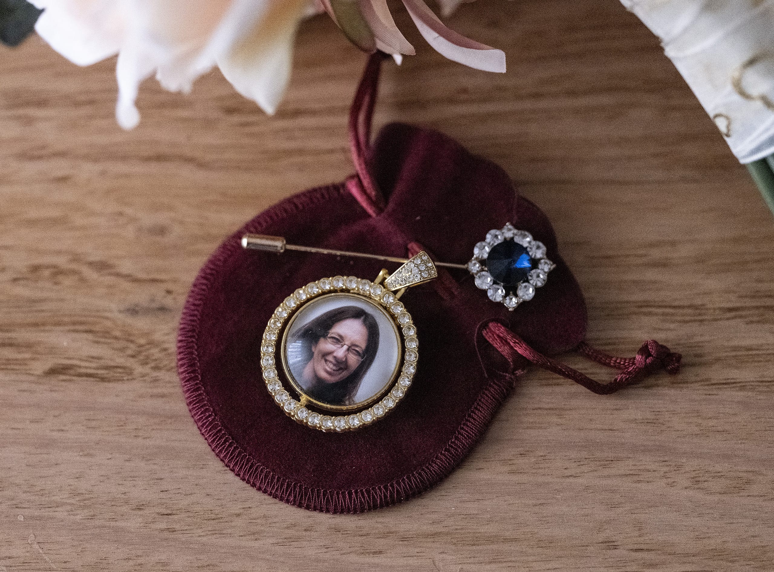 double sided, spinning photo memory charm with rhinestones 3 One side of charm