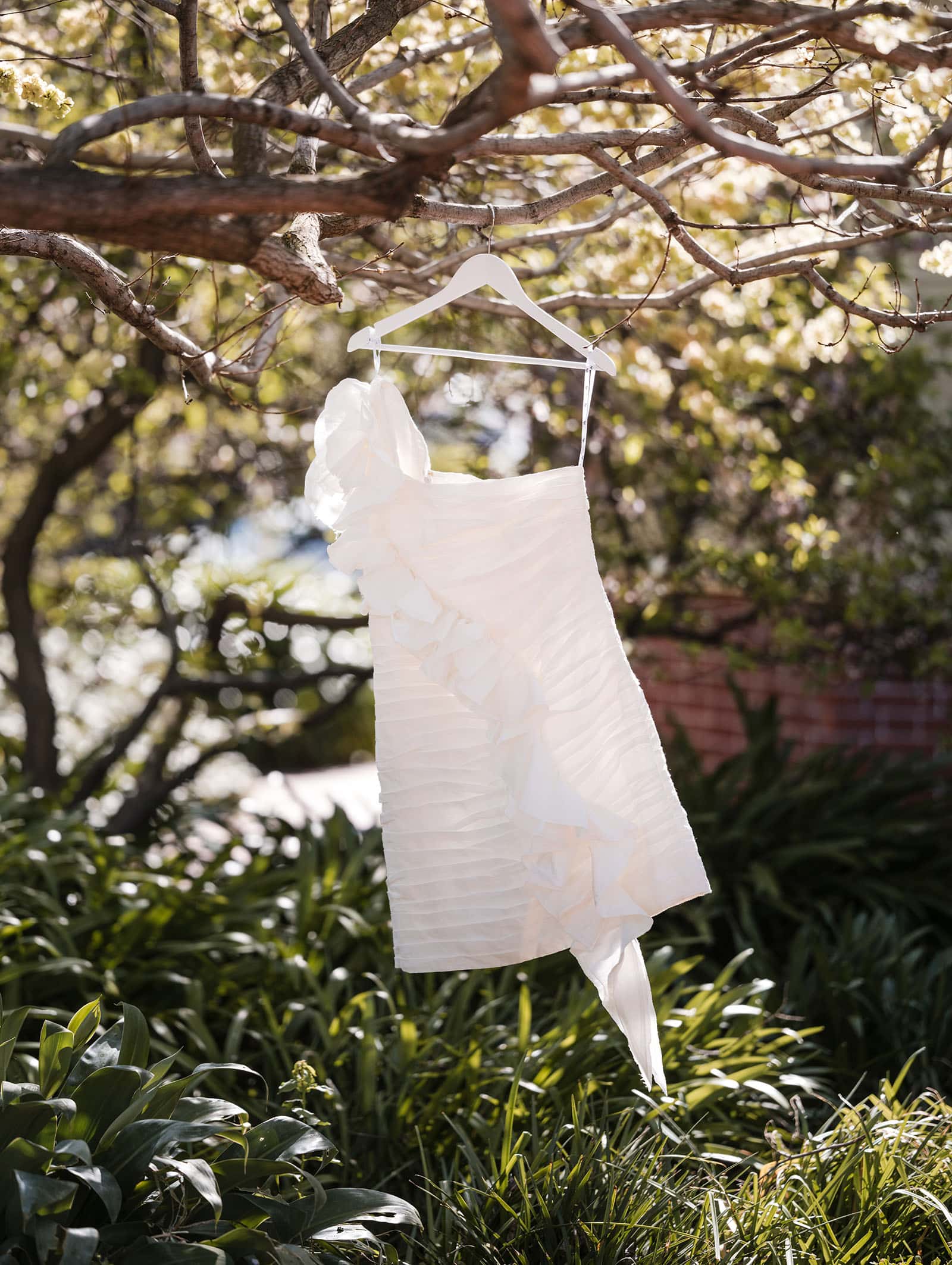 glenelg's partridge house wedding - emma & steven 128 Hanging short wedding dress