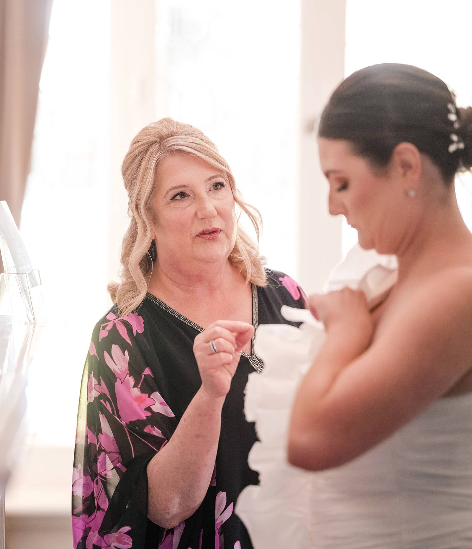glenelg's partridge house wedding - emma & steven 136 Mum putting finishing touched on bride