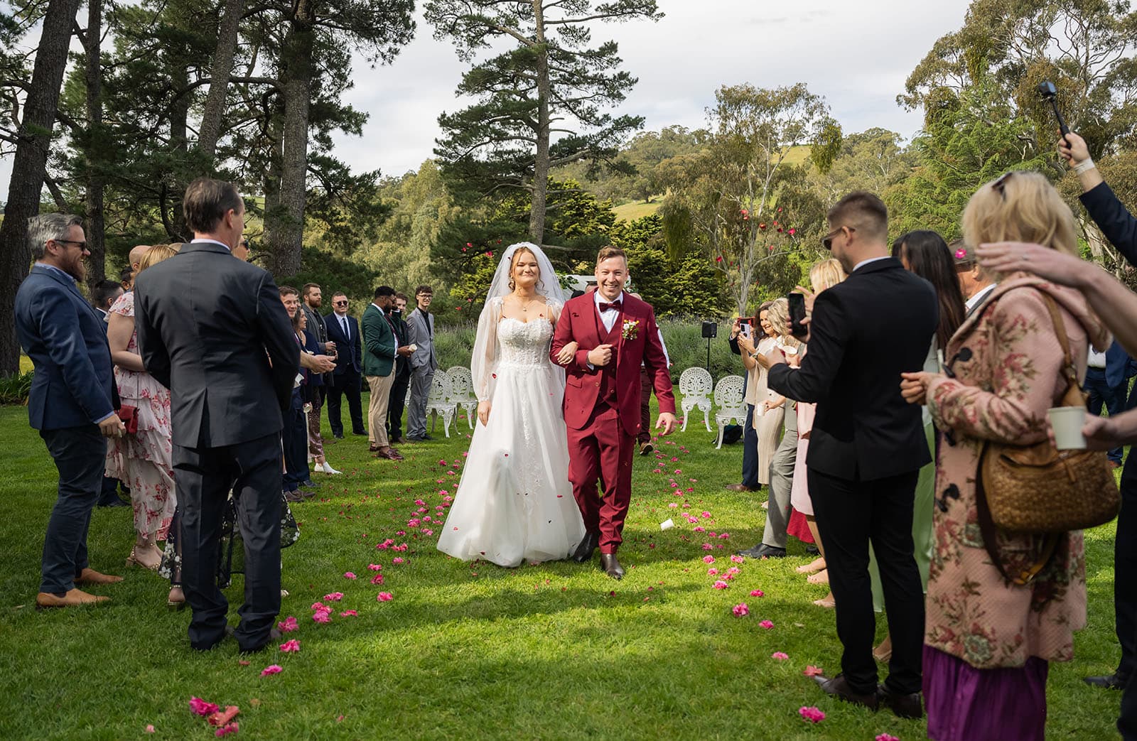 templewood house wedding - michelle & andrew 21 Bridal Exit from templewood House wedding