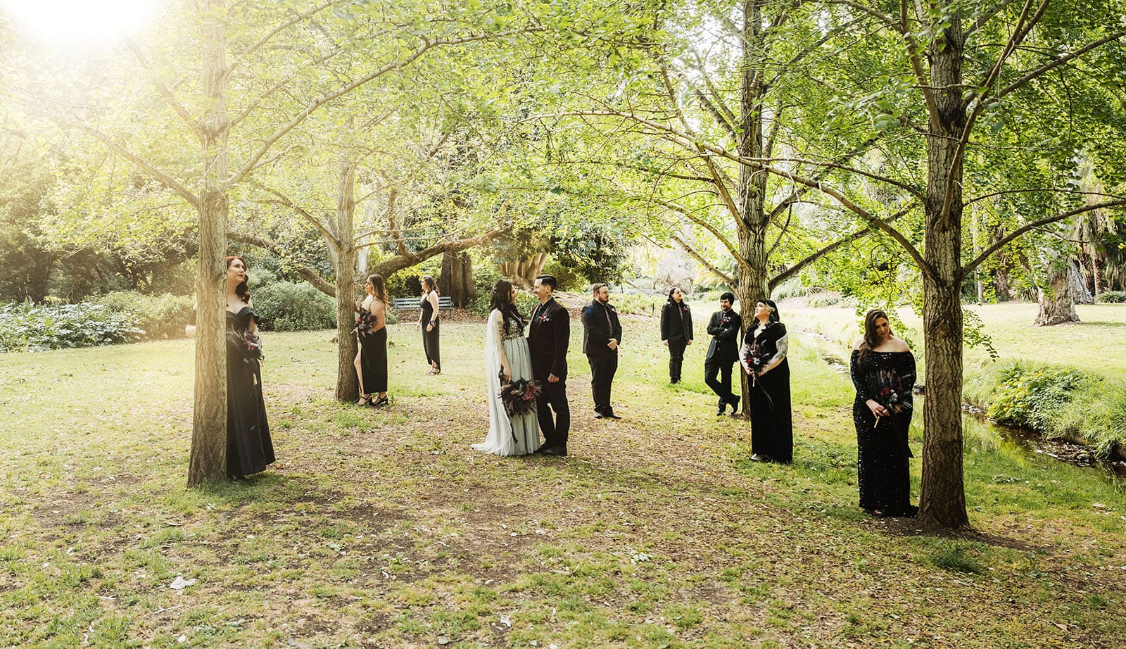 palm house gardens wedding - ayla & drew 163 Bridal party standing around