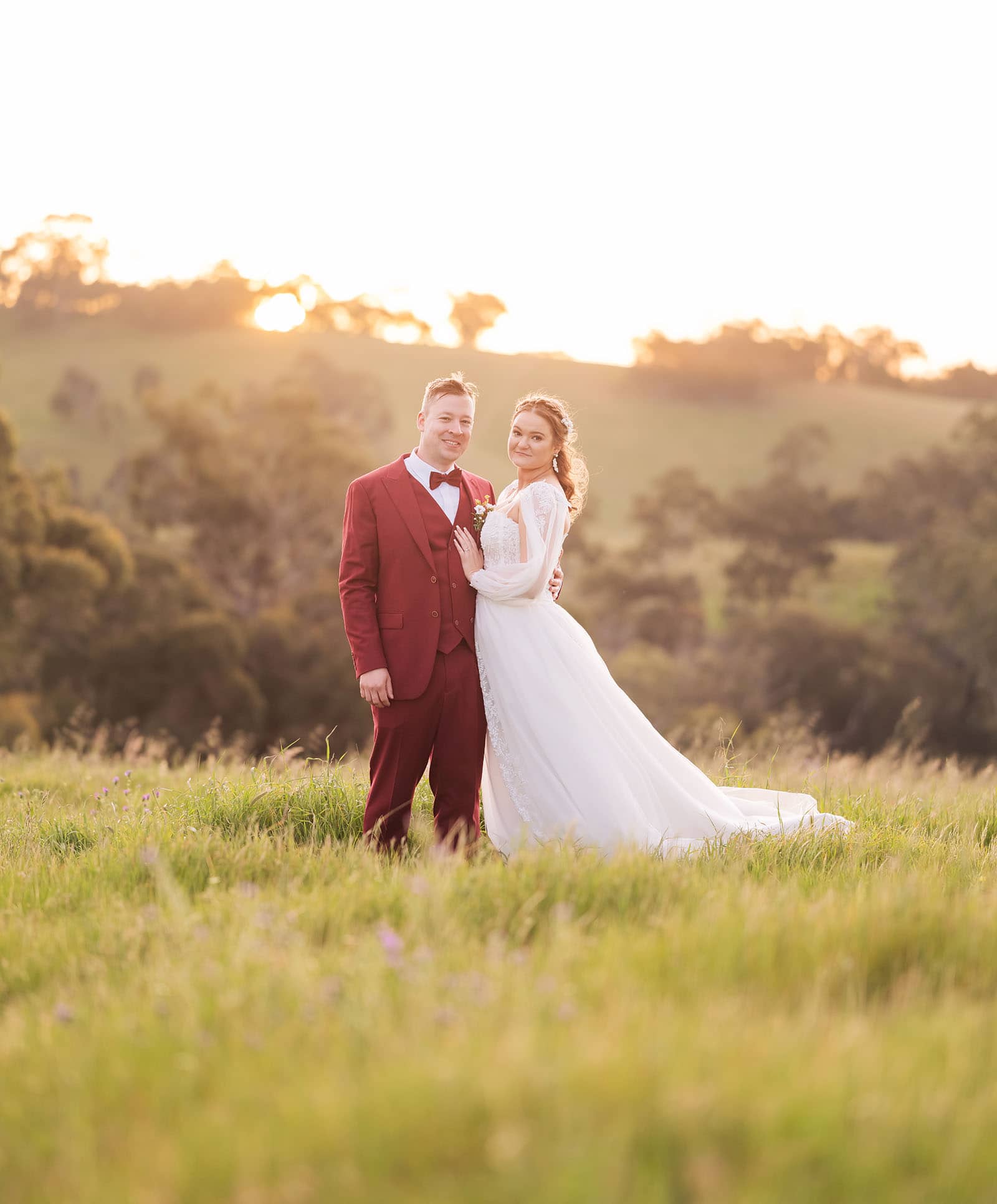 templewood house wedding - michelle & andrew 41 Bridal portrait at sunset