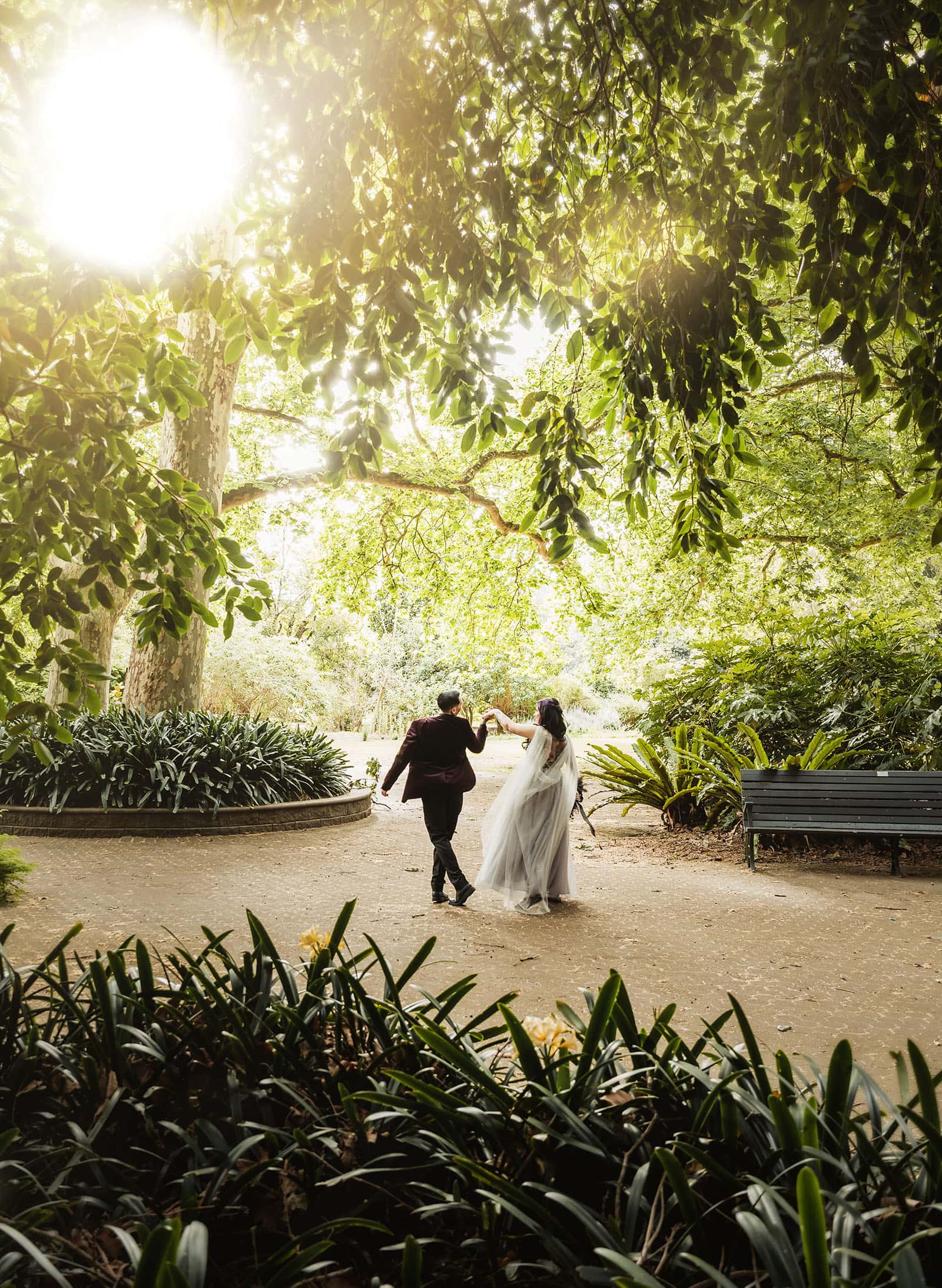 palm house gardens wedding - ayla & drew 169 Bride spinning groom in dance