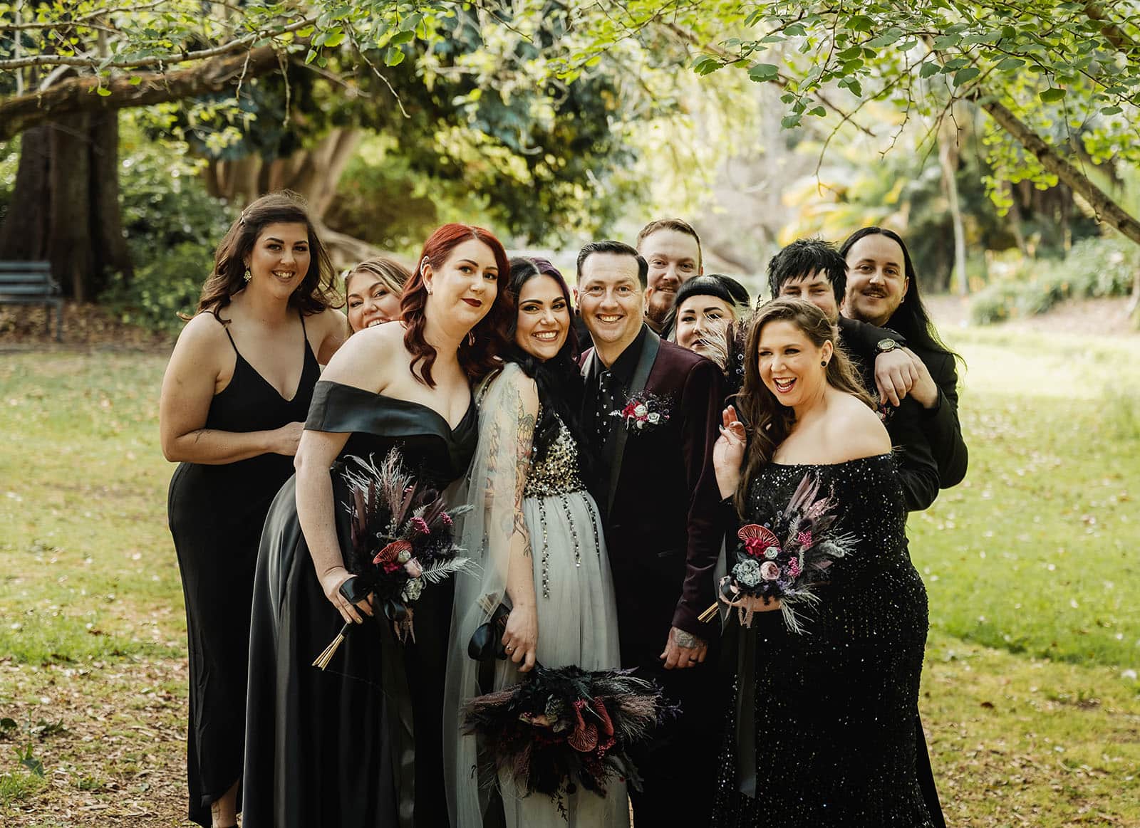 palm house gardens wedding - ayla & drew 165 Close up bridal party pic