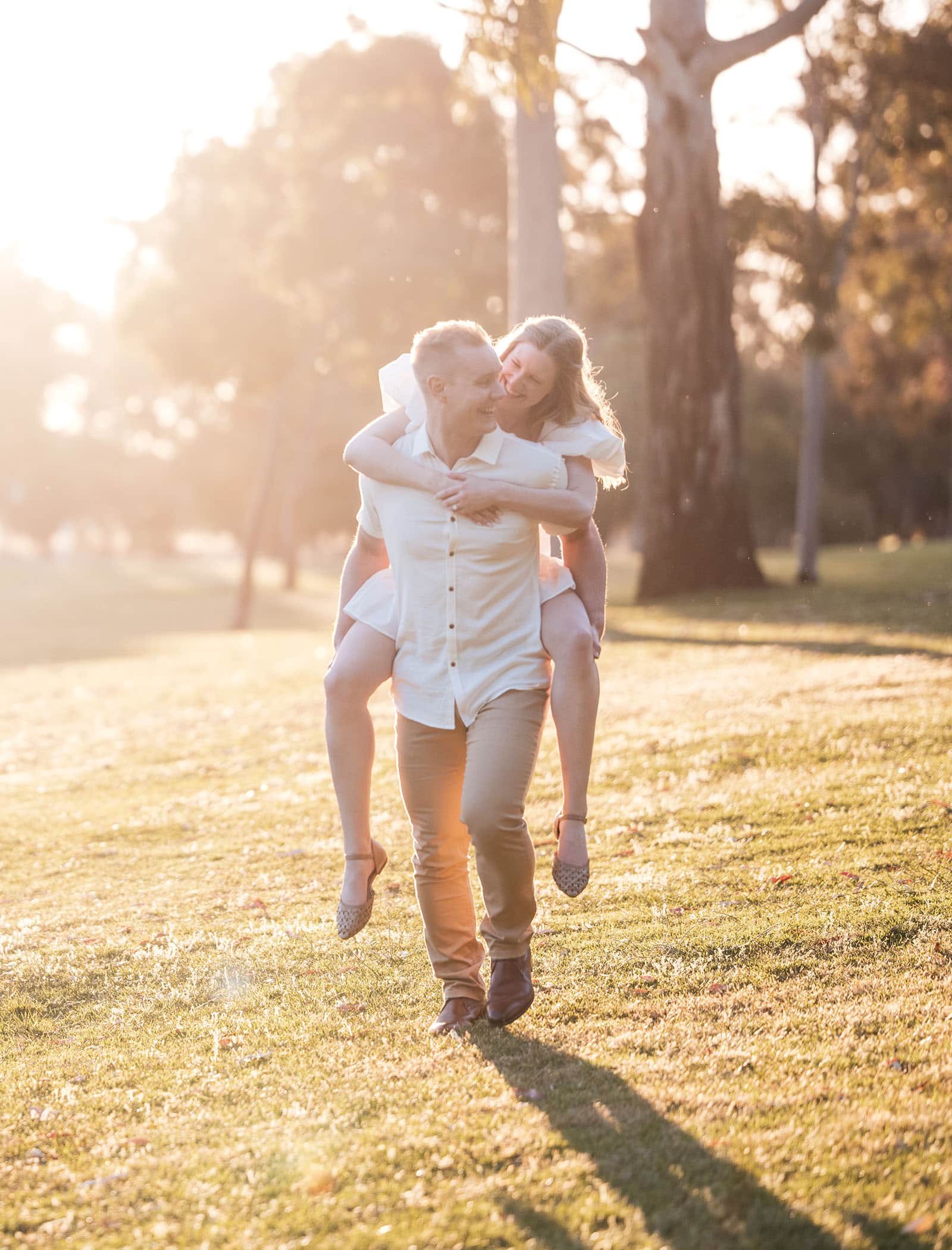 adelaide parklands engagement shoot - stacey & jacob 201 Couple piggyback