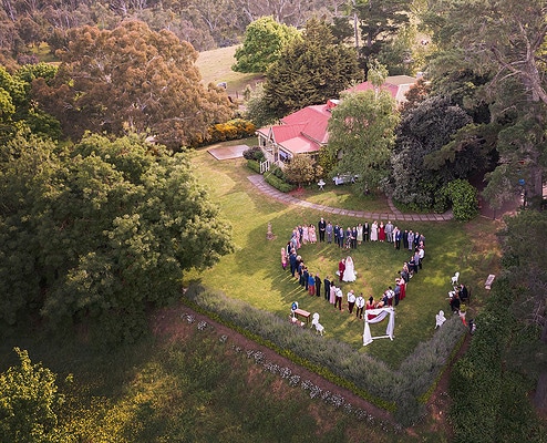 Drone love heart shot at templewood House