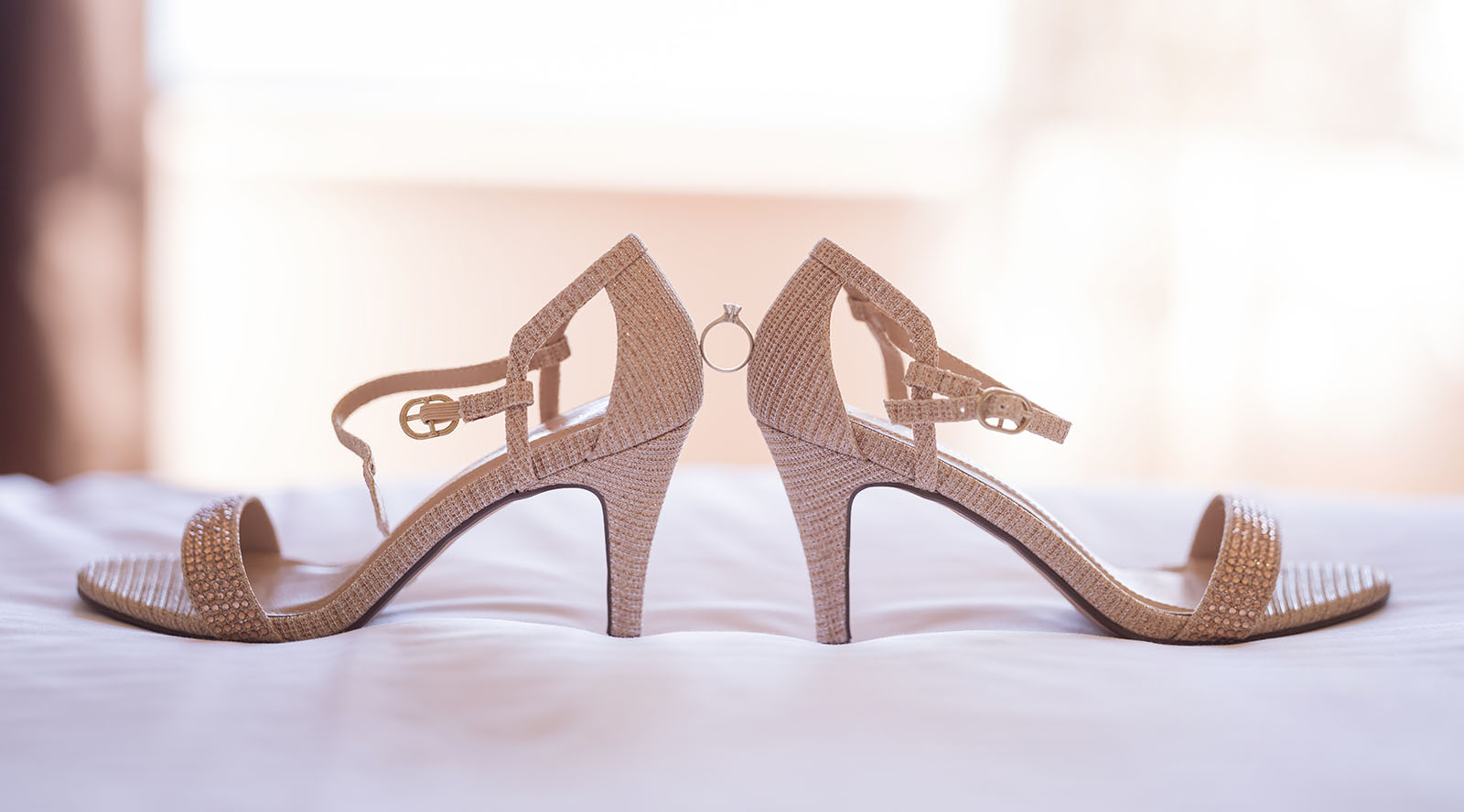 stamford grand wedding - jess & tim 51 Engagement ring in shoes